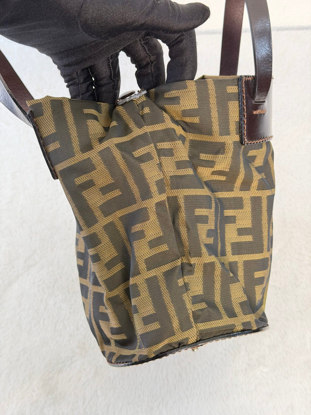 FENDI Zucca Genuine-handle Handbag