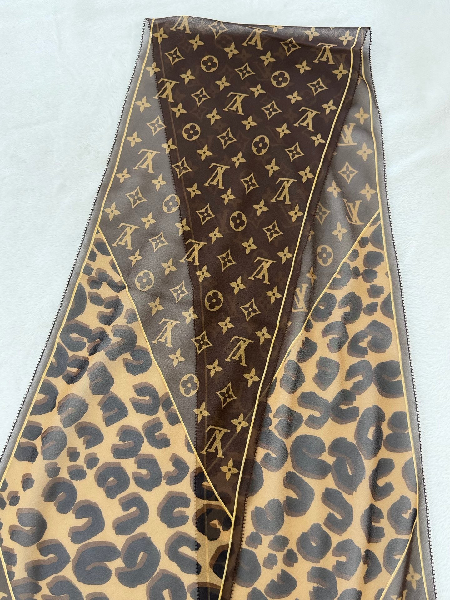 LOUIS VUITTON Panther Pattern Silk Scarf