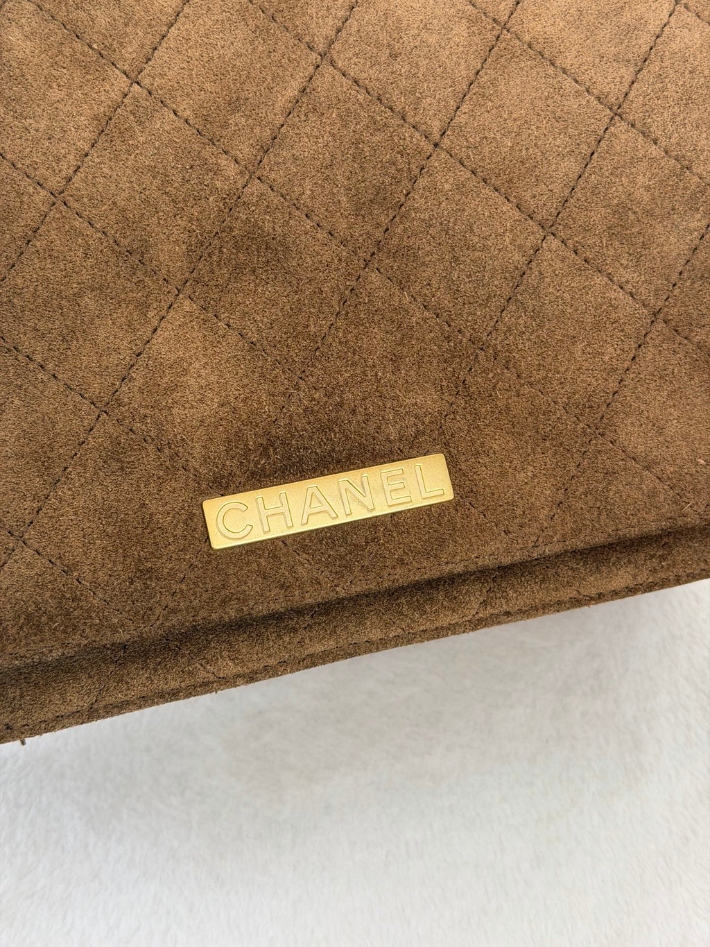 CHANEL Quilted Suede Shoulderbag