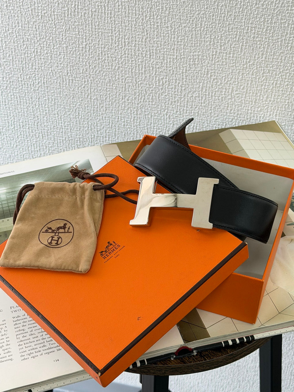 HERMES H Logo Genuine Belt