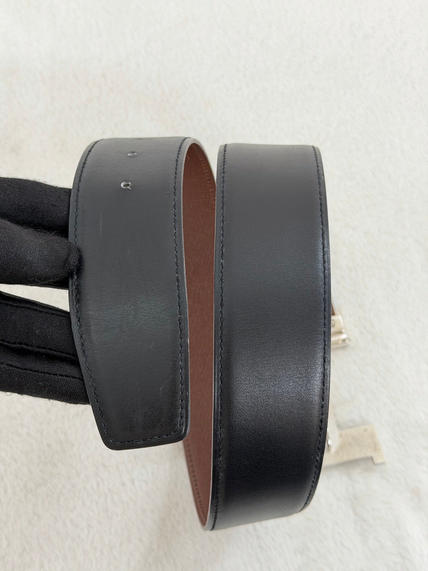 HERMES H Logo Genuine Belt