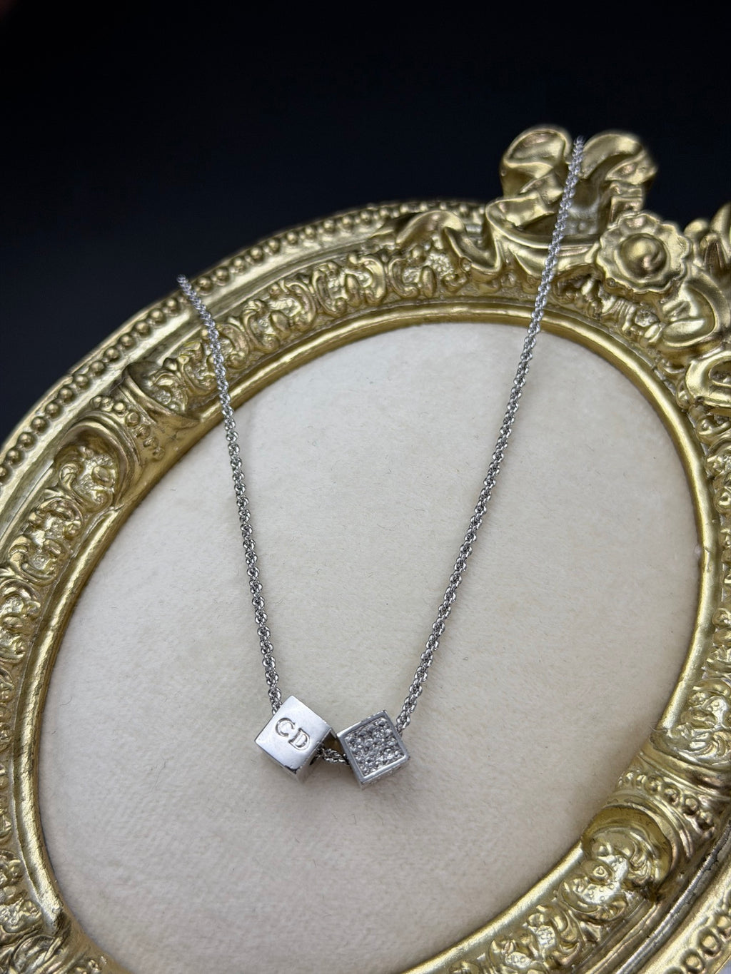 Dior CD Dice Necklace