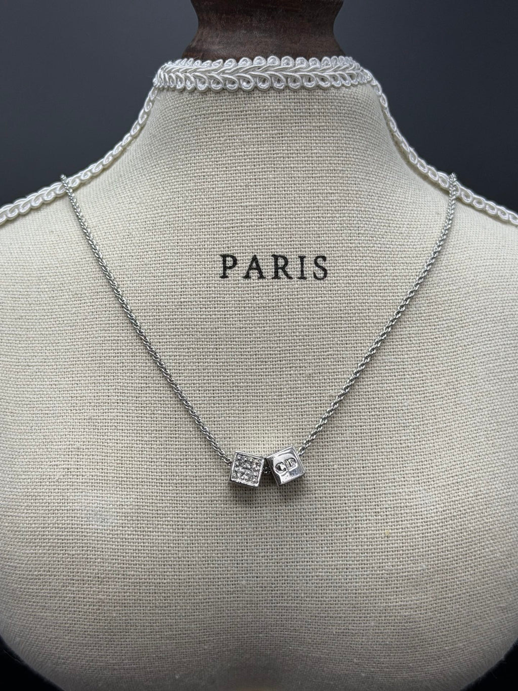 Dior CD Dice Necklace