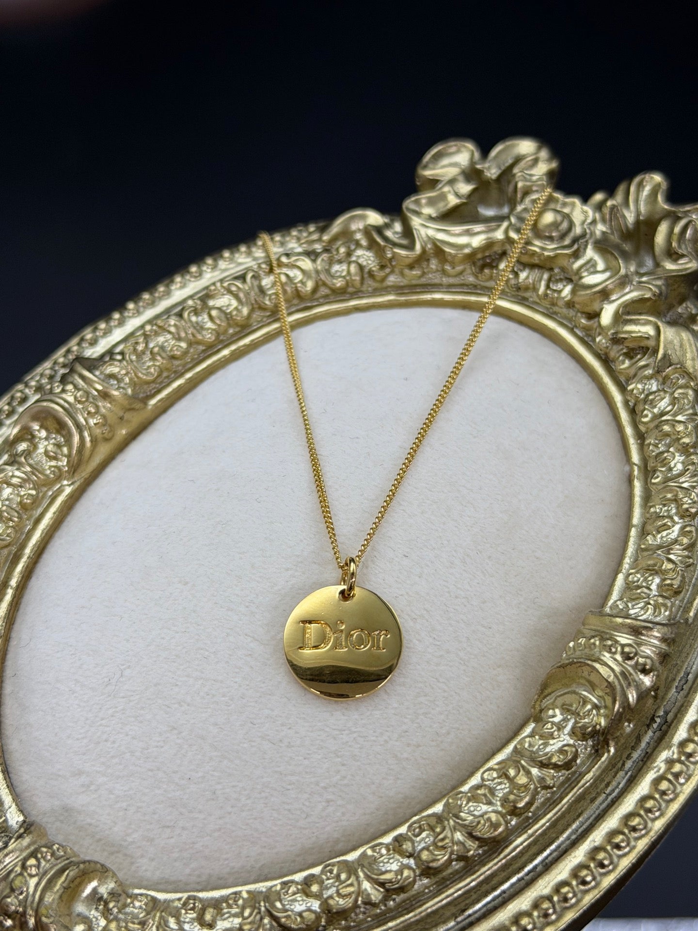Dior Letter Medallion Necklace