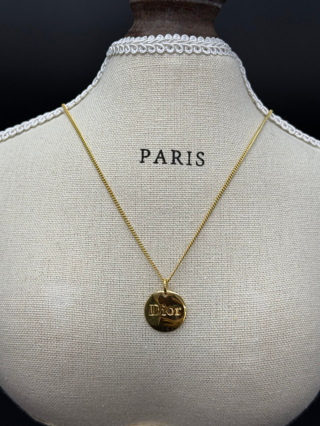 Dior Letter Medallion Necklace