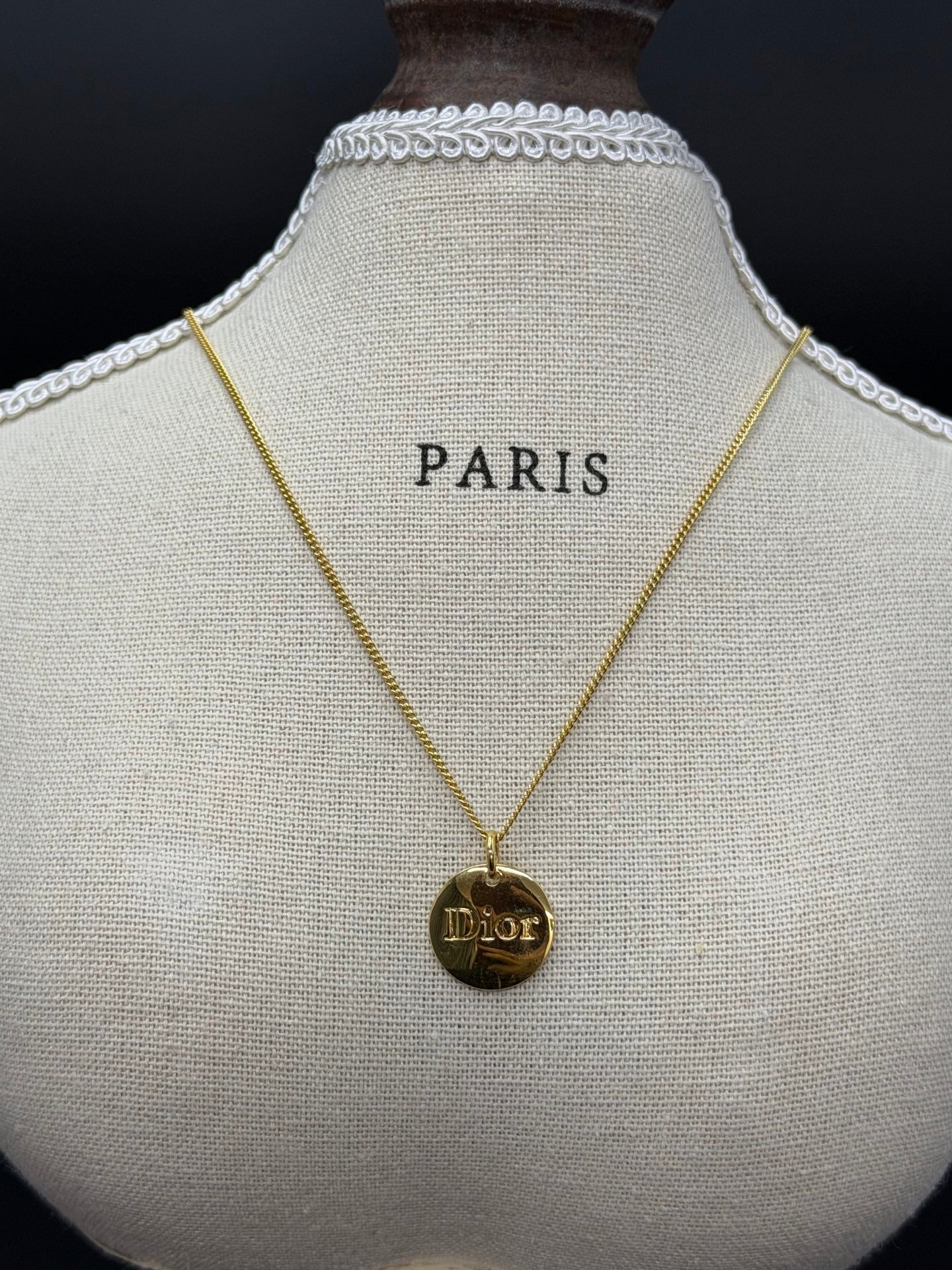Dior Letter Medallion Necklace