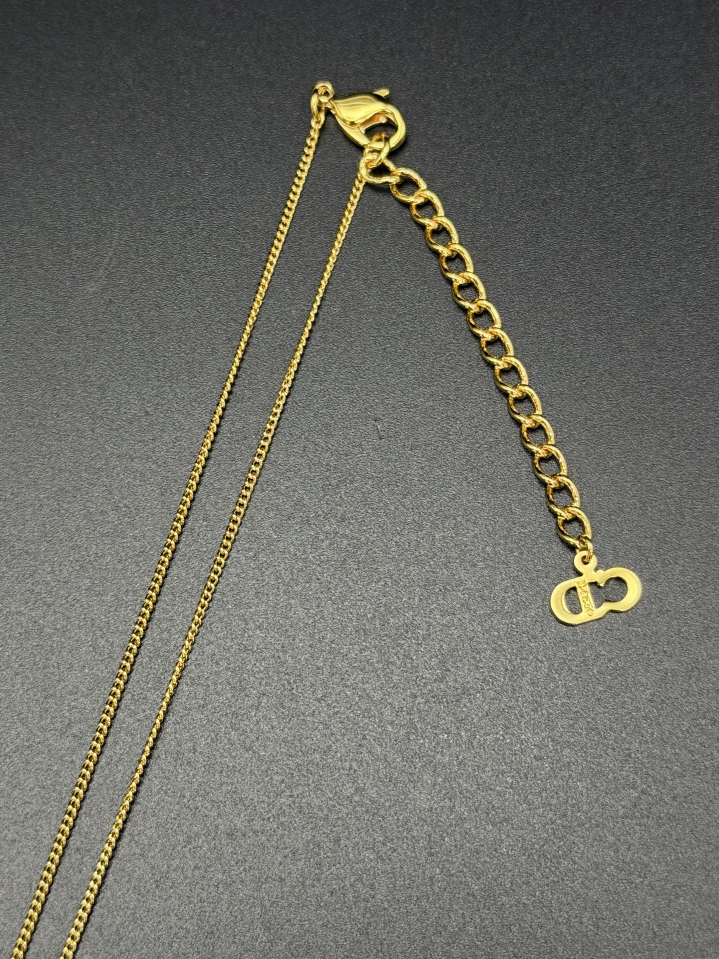 Dior Letter Medallion Necklace