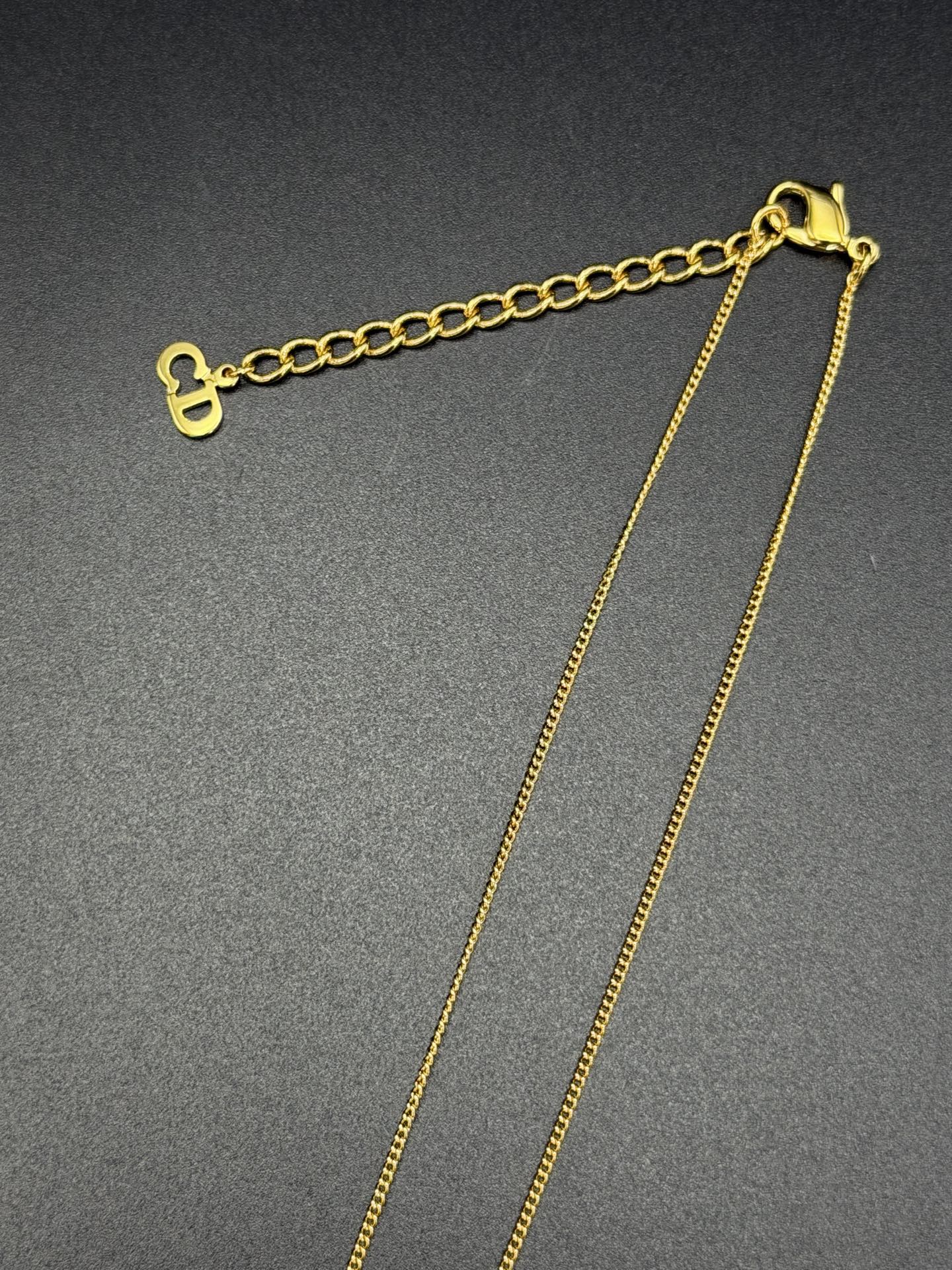 Dior Letter Medallion Necklace