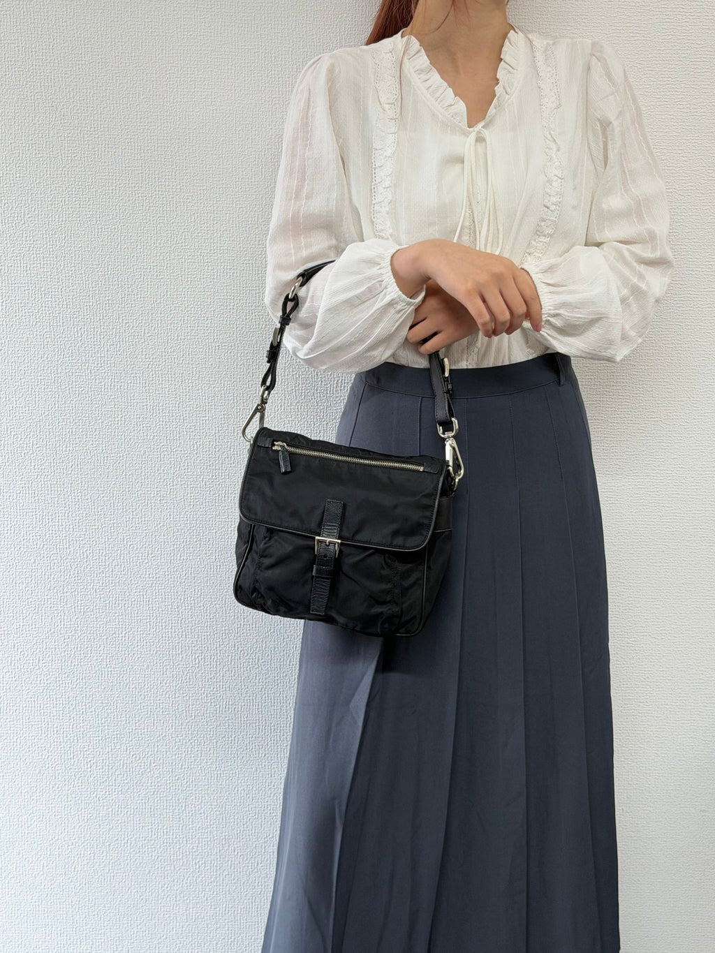 Prada Parachute Messenger Hobo Bag