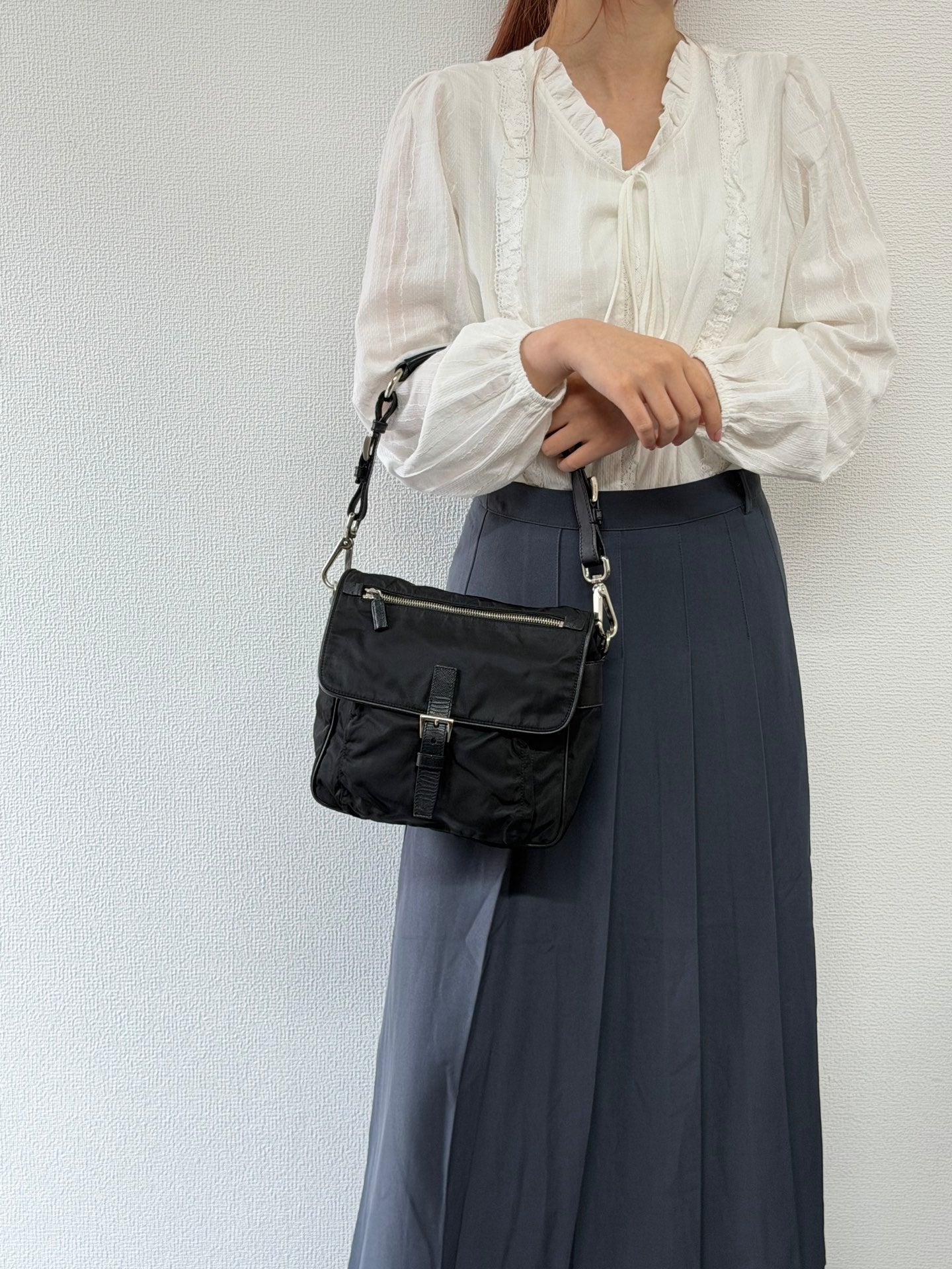 Prada Parachute Messenger Hobo Bag