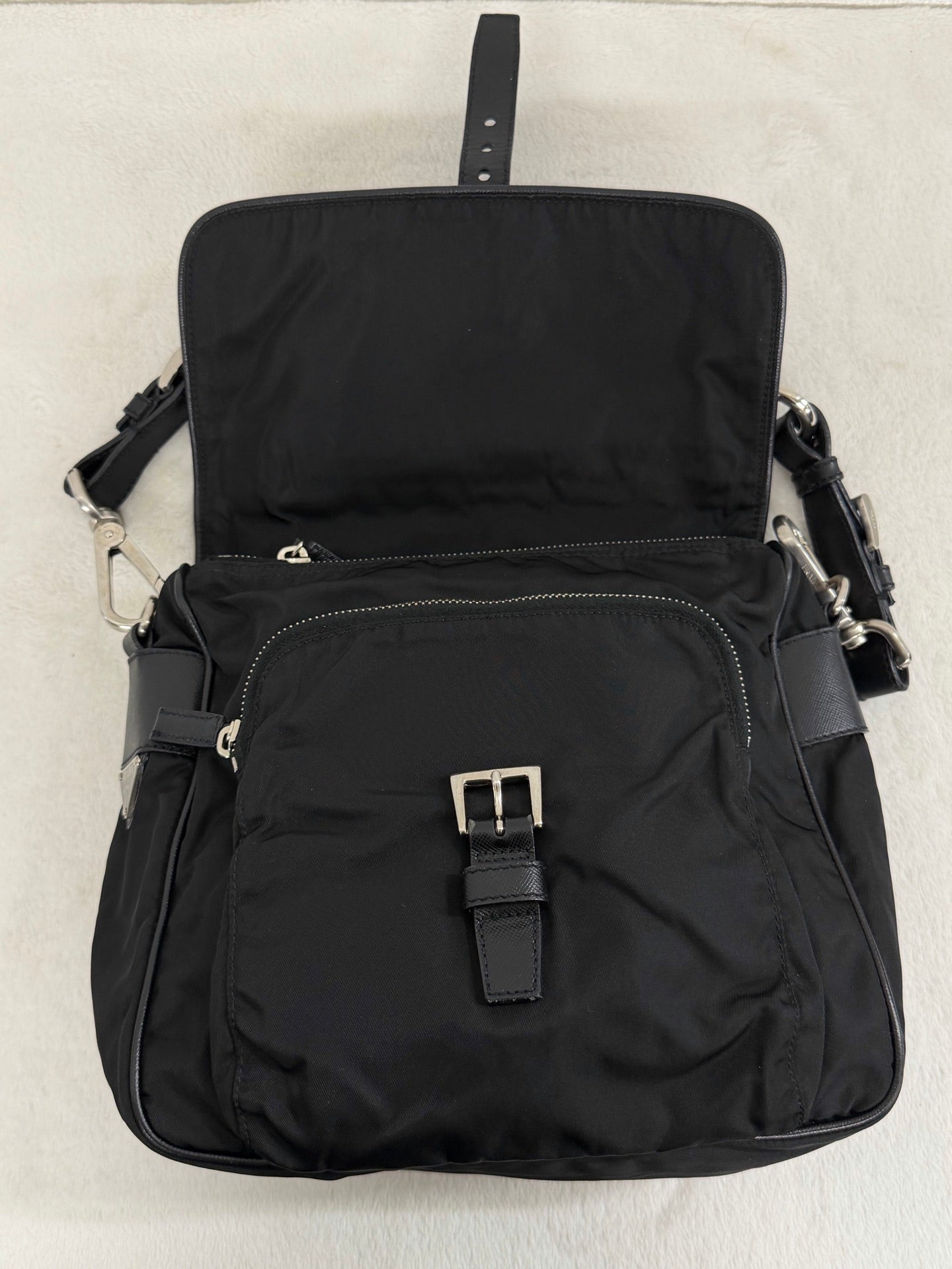 Prada Parachute Messenger Hobo Bag