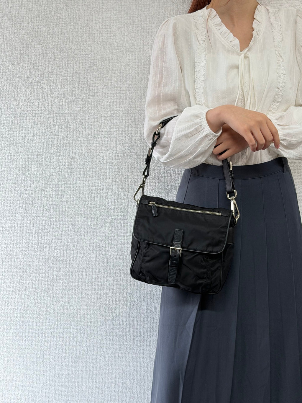 Prada Parachute Messenger Hobo Bag