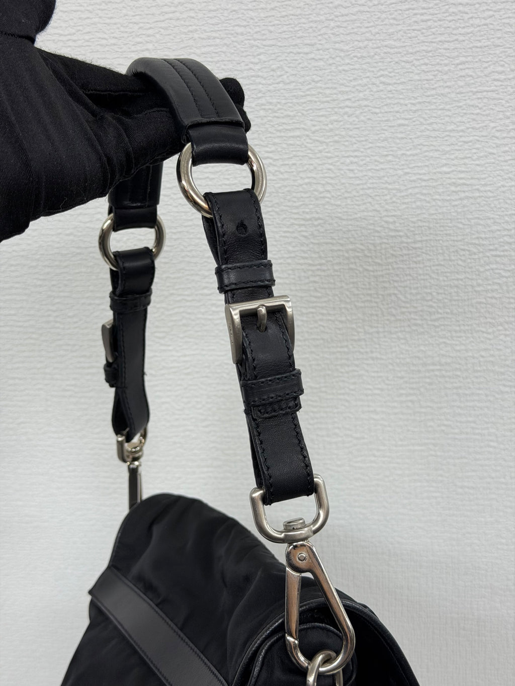 Prada Parachute Messenger Hobo Bag