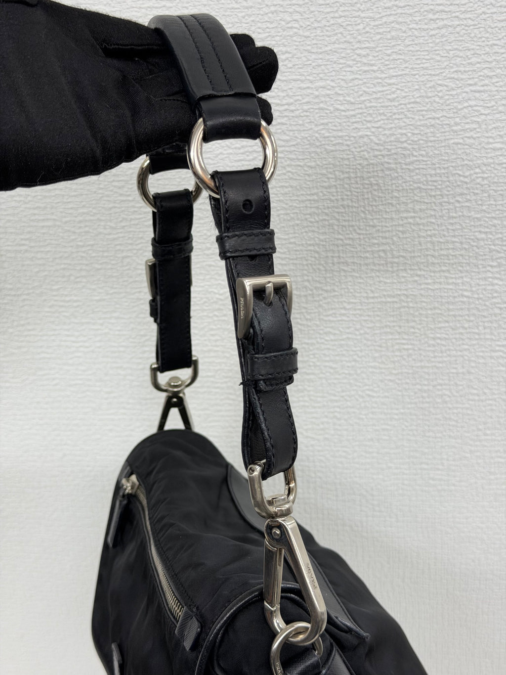 Prada Parachute Messenger Hobo Bag