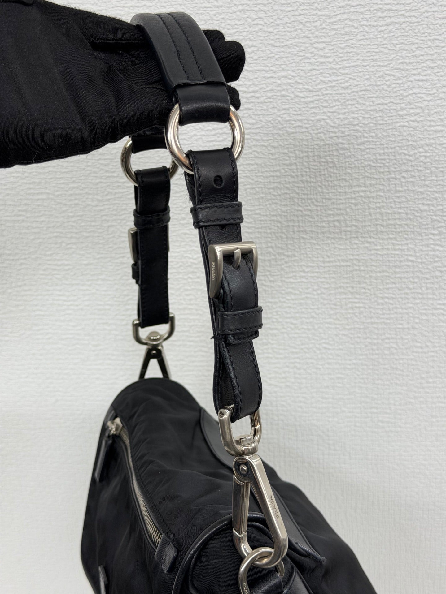 Prada Parachute Messenger Hobo Bag