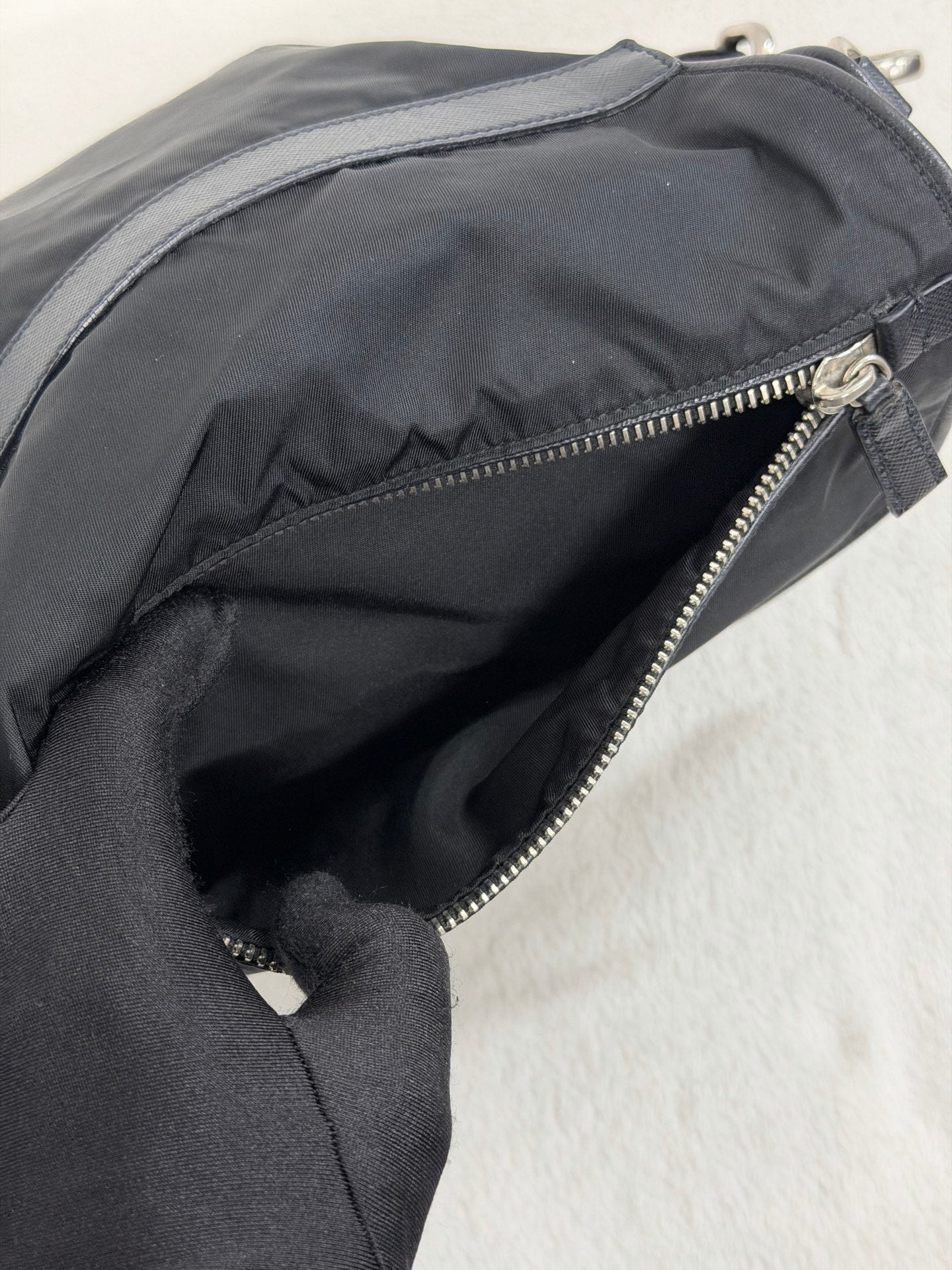 Prada Parachute Messenger Hobo Bag