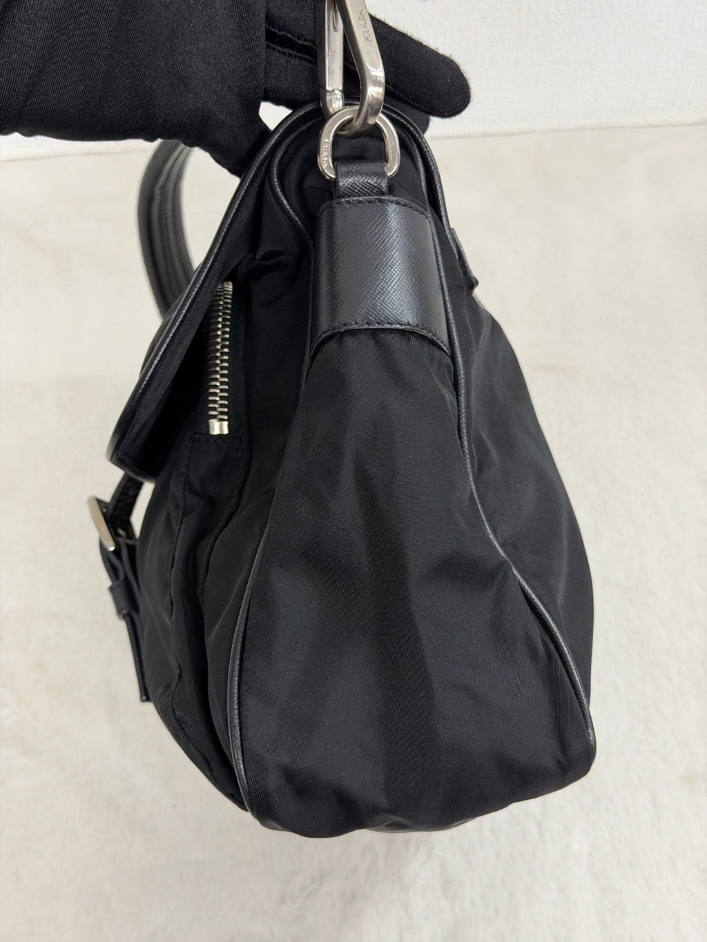 Prada Parachute Messenger Hobo Bag