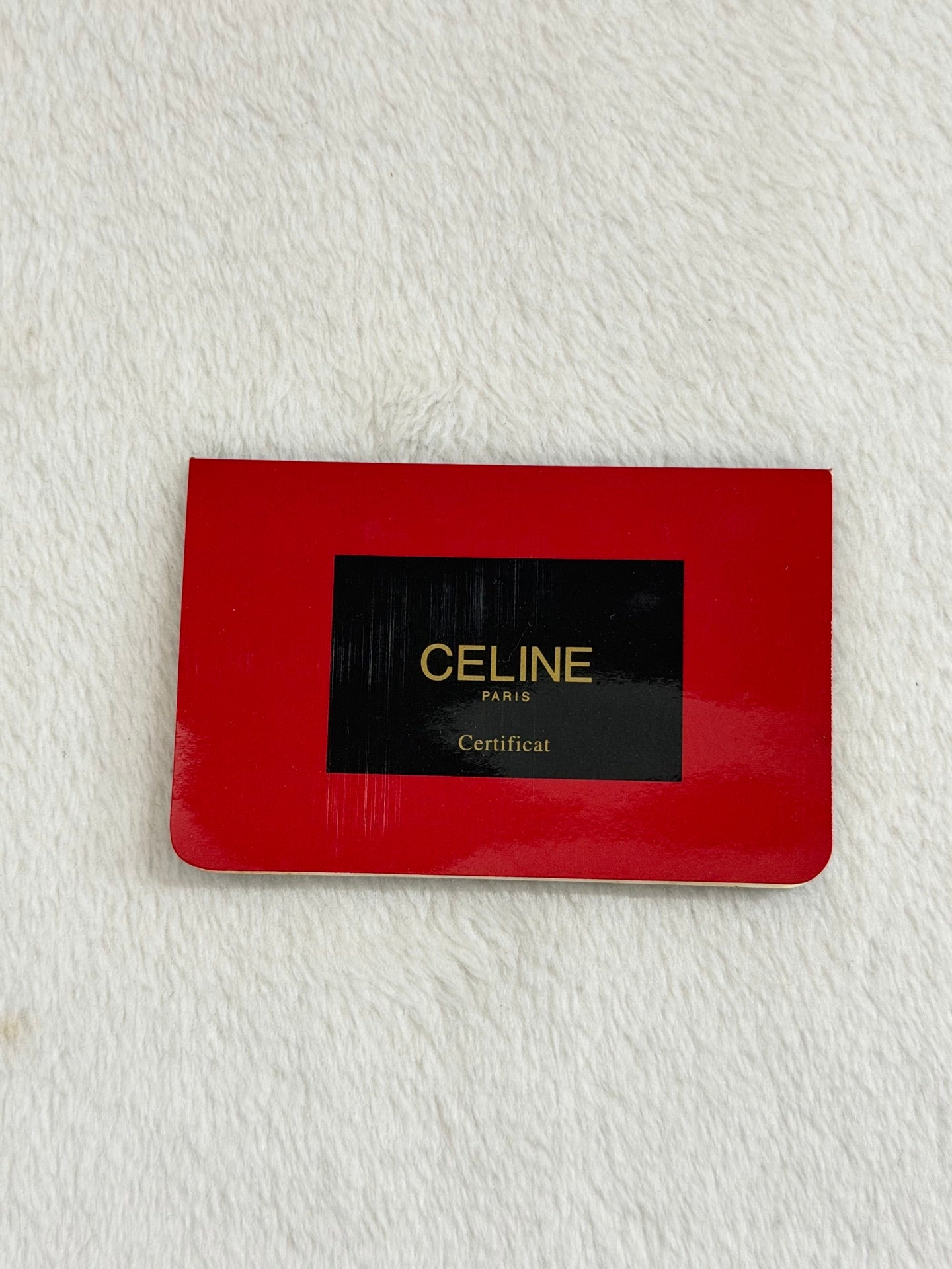 Celine Brown Macadam Gold Ring Cosmetic Bag