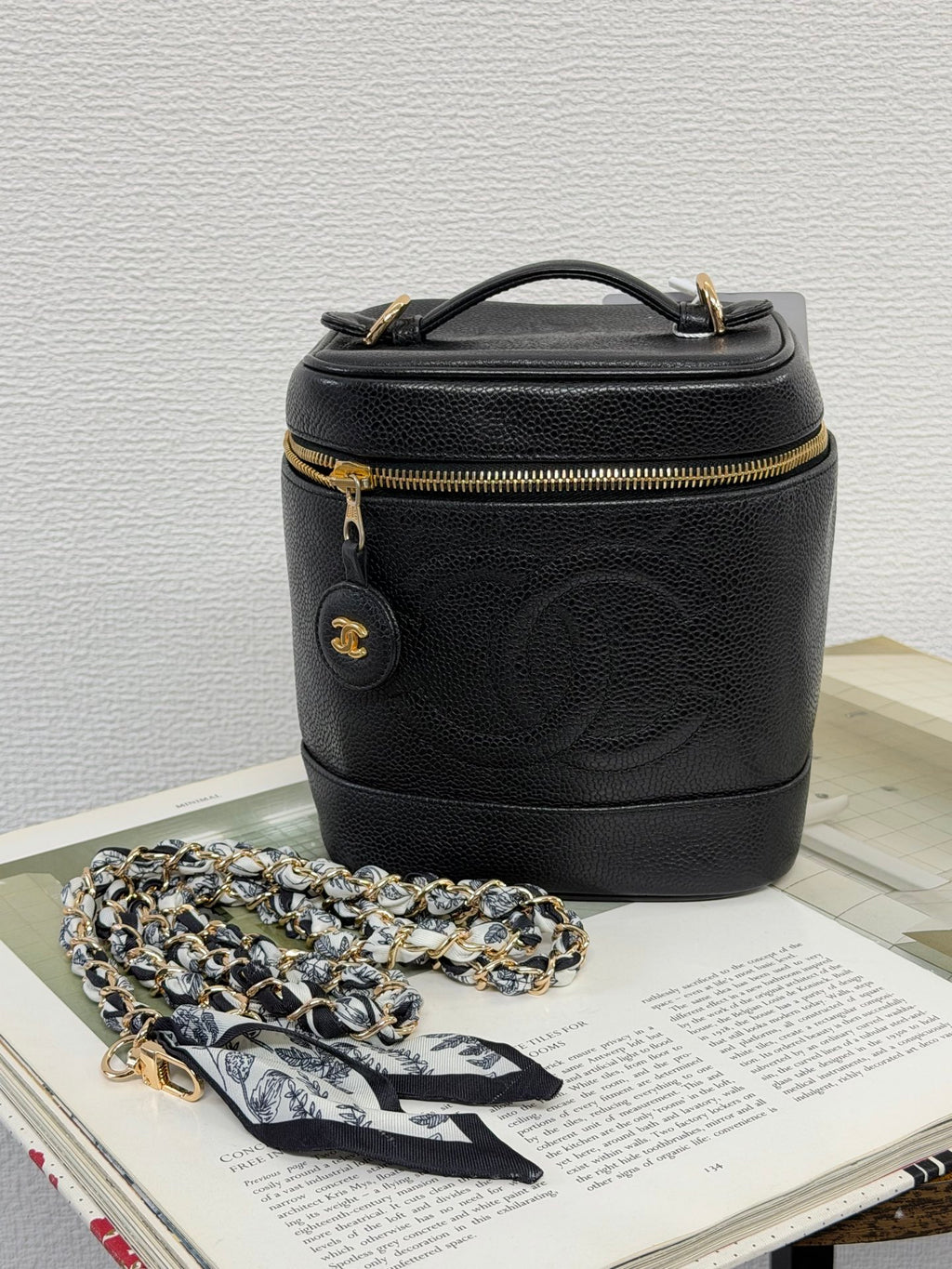 Chanel Caviar Skin Cosmetic Bag