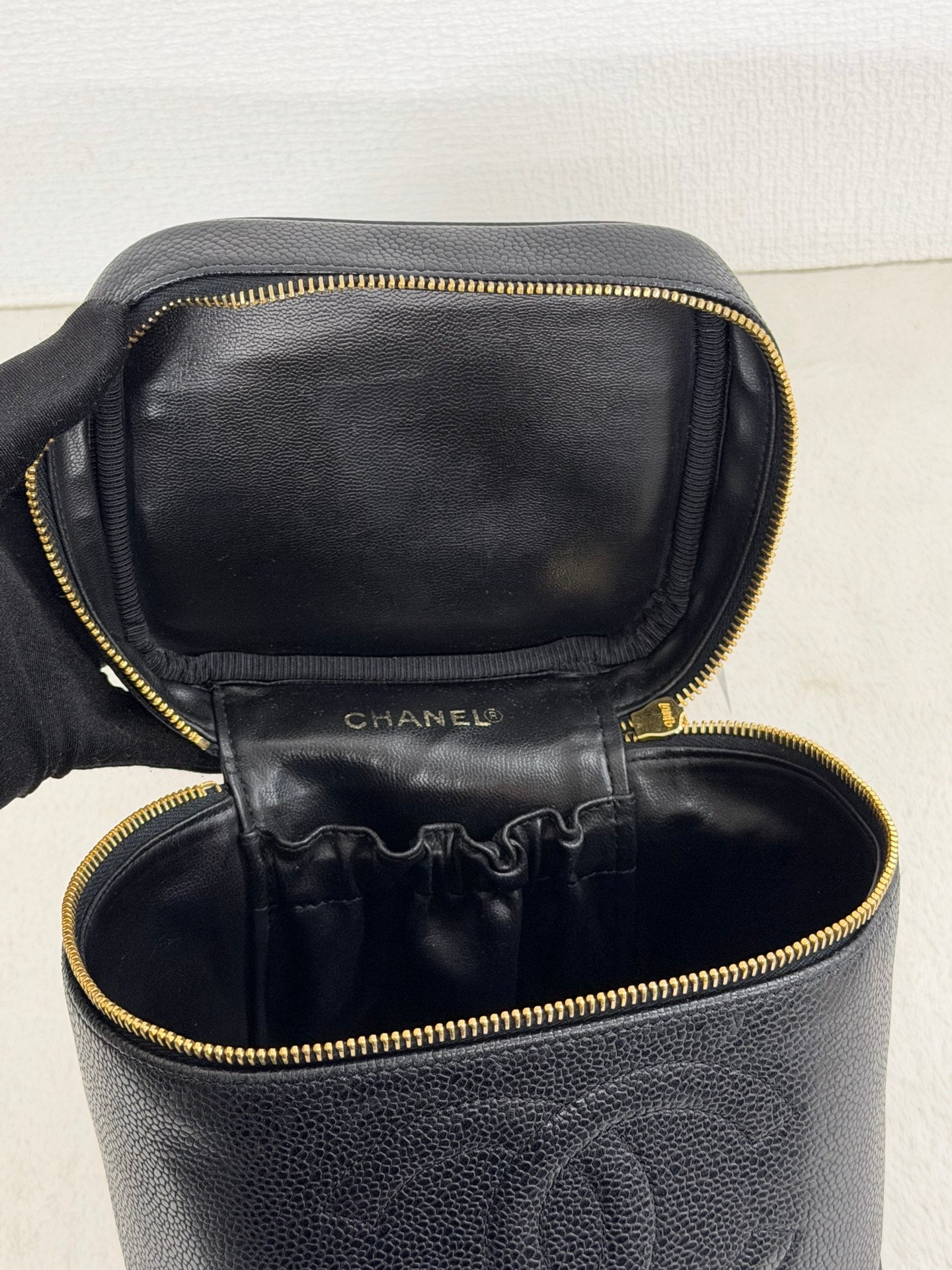 Chanel Caviar Skin Cosmetic Bag