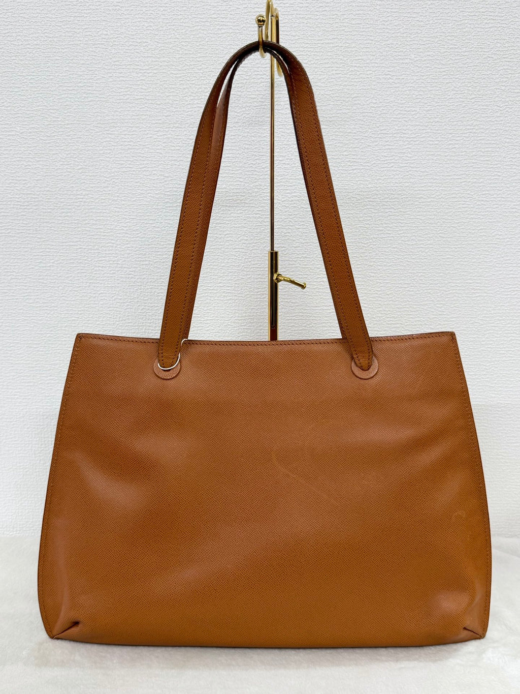CHANEL Logo Shoulder Tote Caviar Whiskey British Tan Leather Authentic