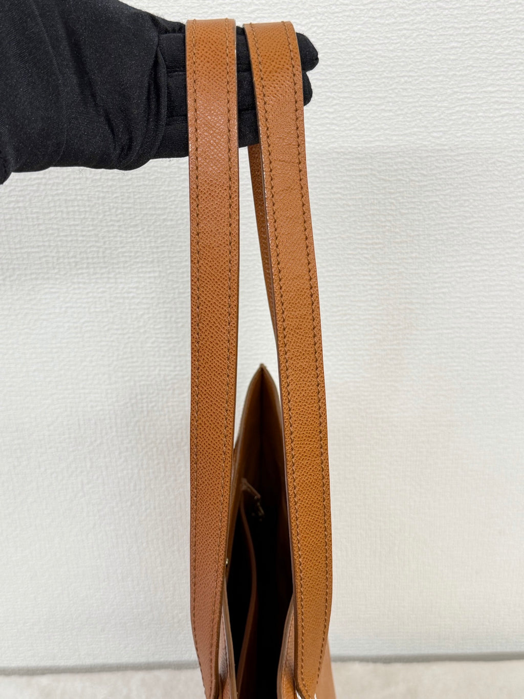 CHANEL Logo Shoulder Tote Caviar Whiskey British Tan Leather Authentic
