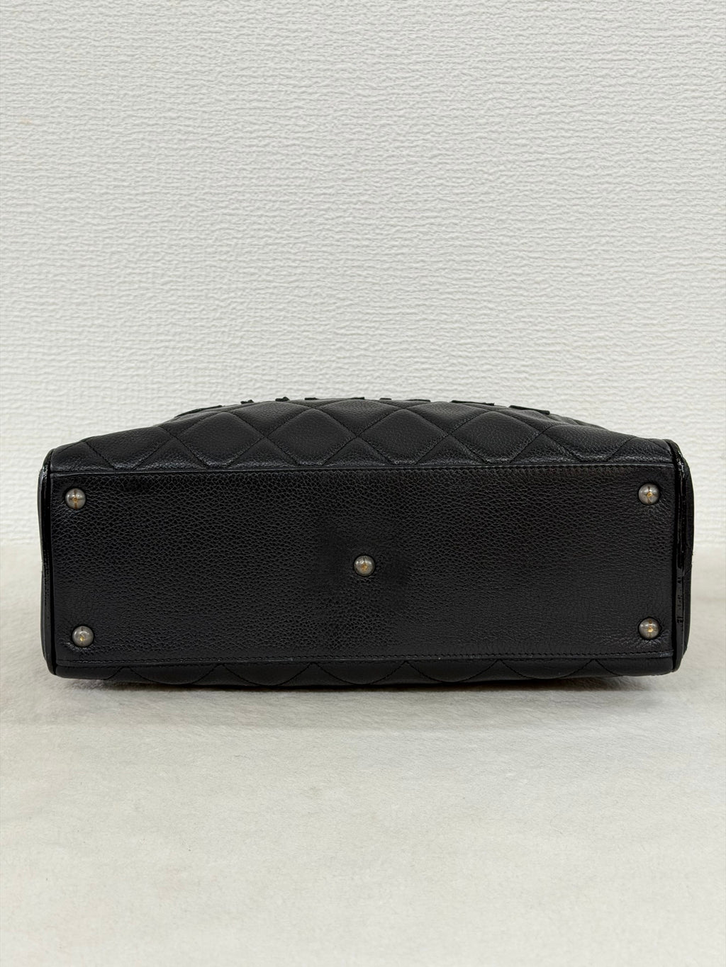 Chanel Caviar Quilted Logo Boston Bag
