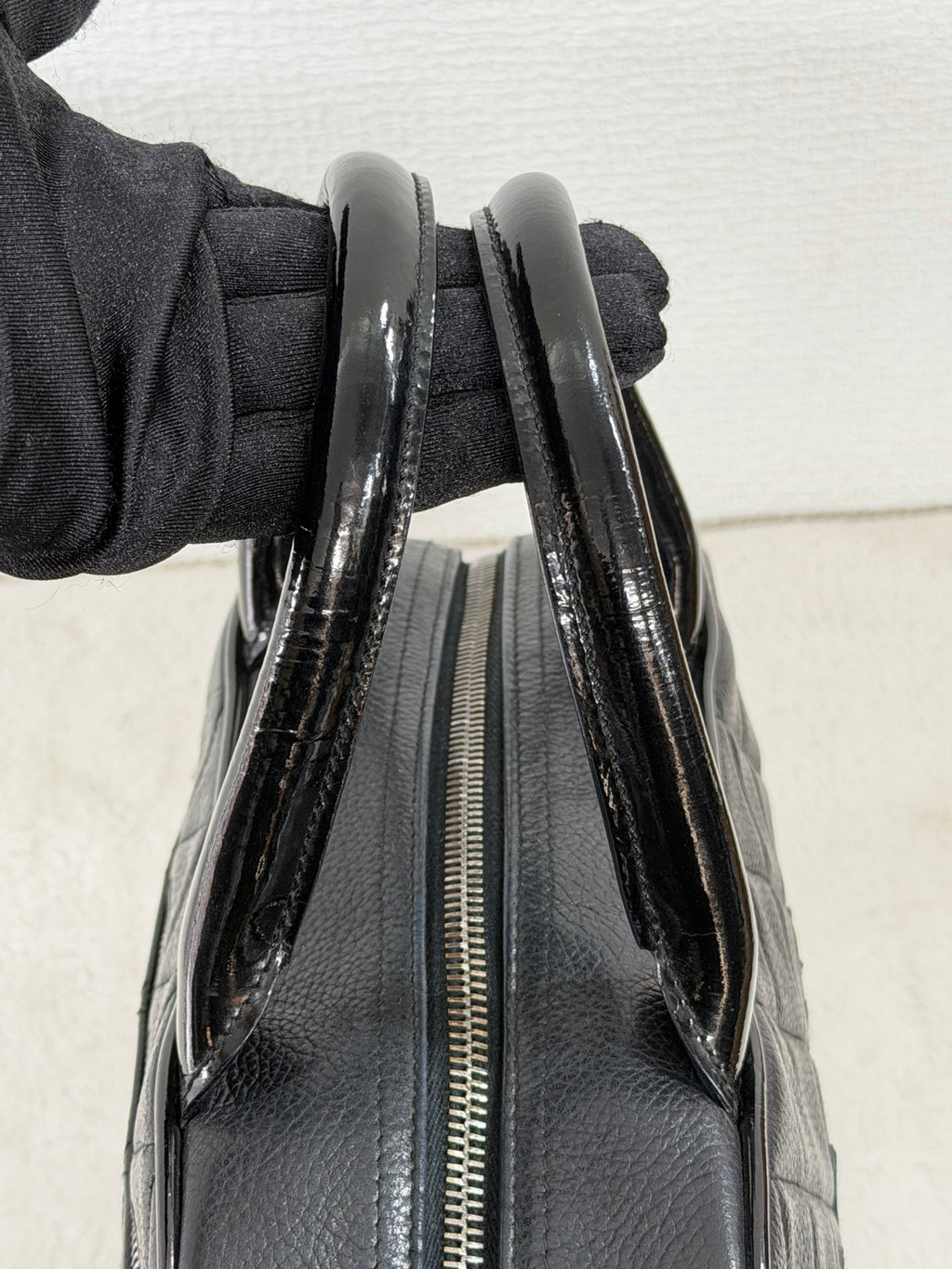 Chanel Caviar Quilted Logo Boston Bag