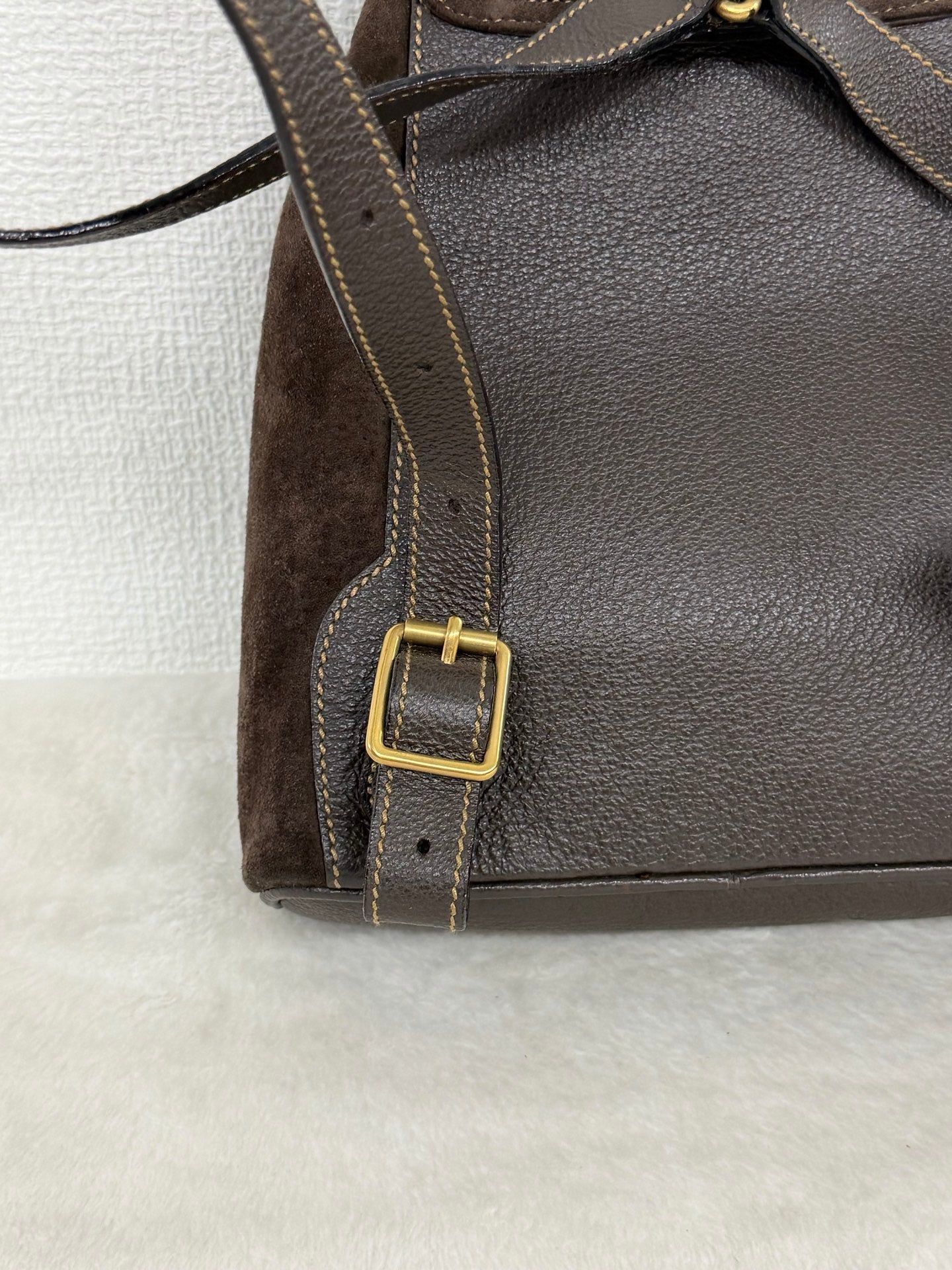 GUCCI  Bamboo Backpack Suede