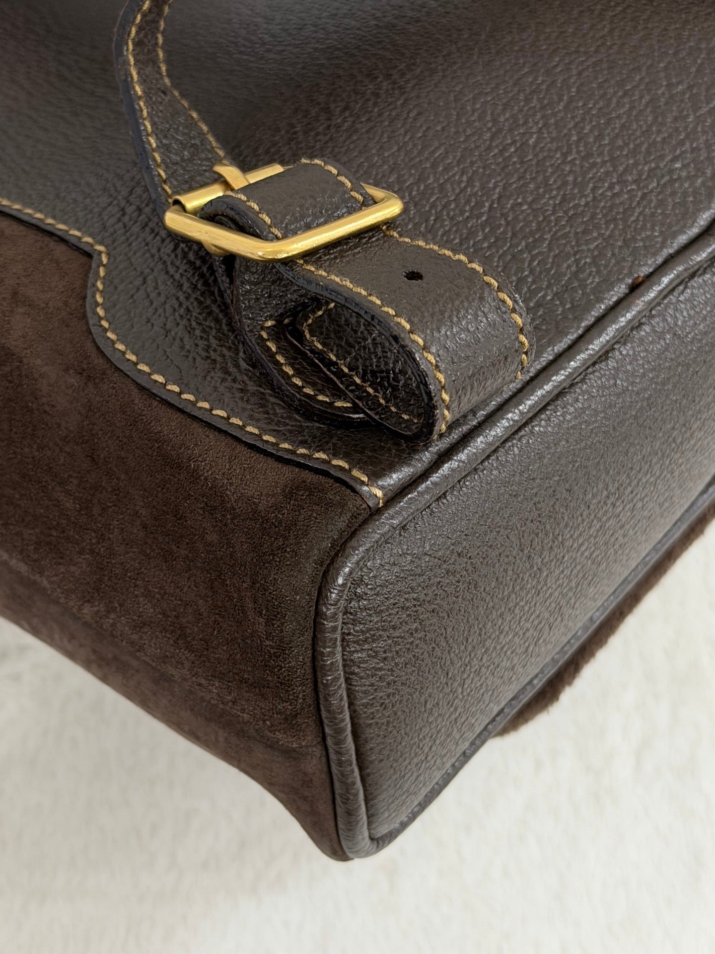 GUCCI  Bamboo Backpack Suede