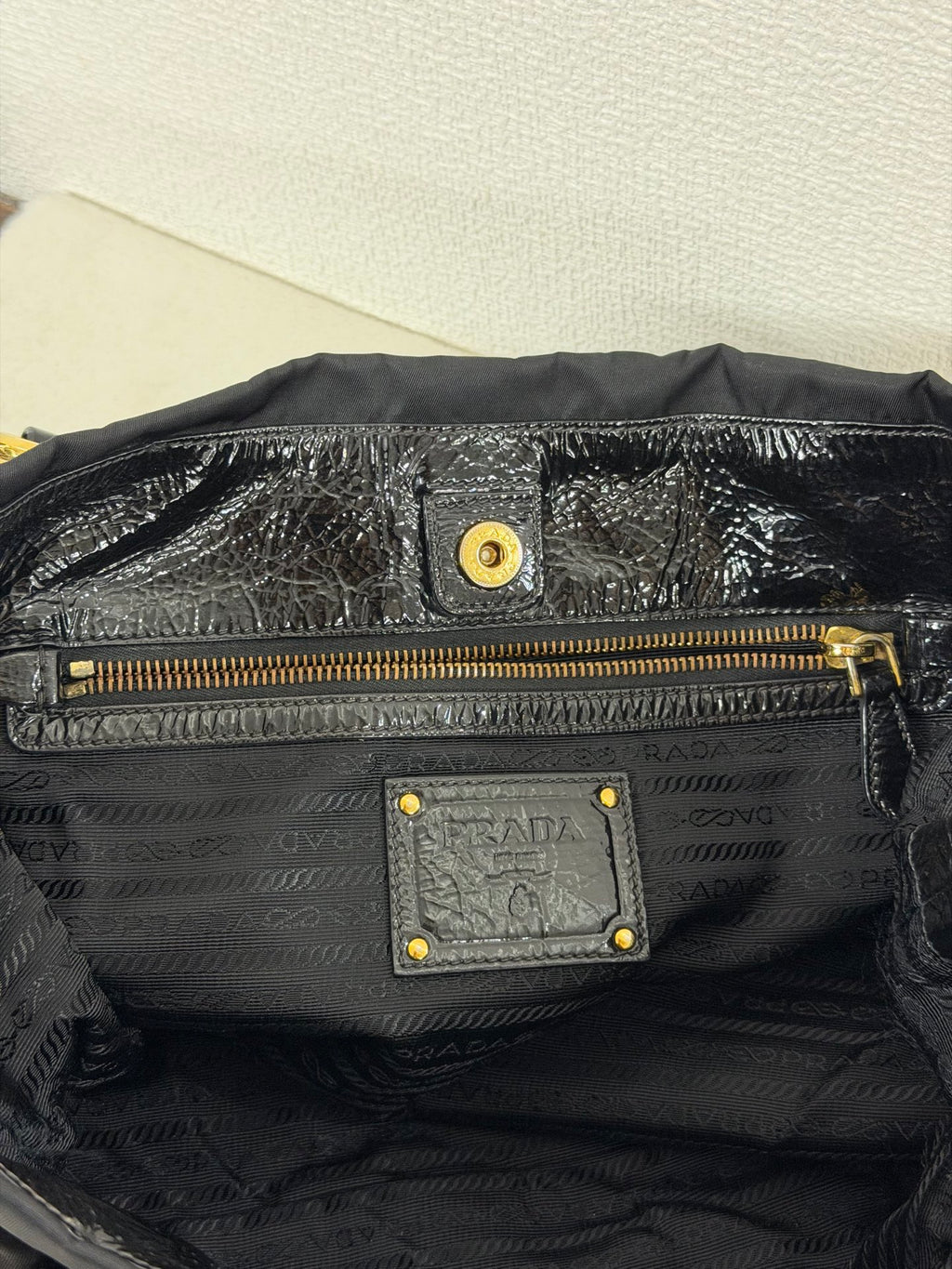 Prada Black Tessuto Nylon Pietre Jeweled Tote Bag