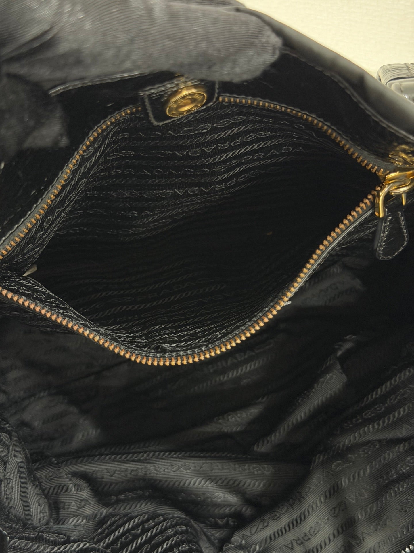 Prada Black Tessuto Nylon Pietre Jeweled Tote Bag