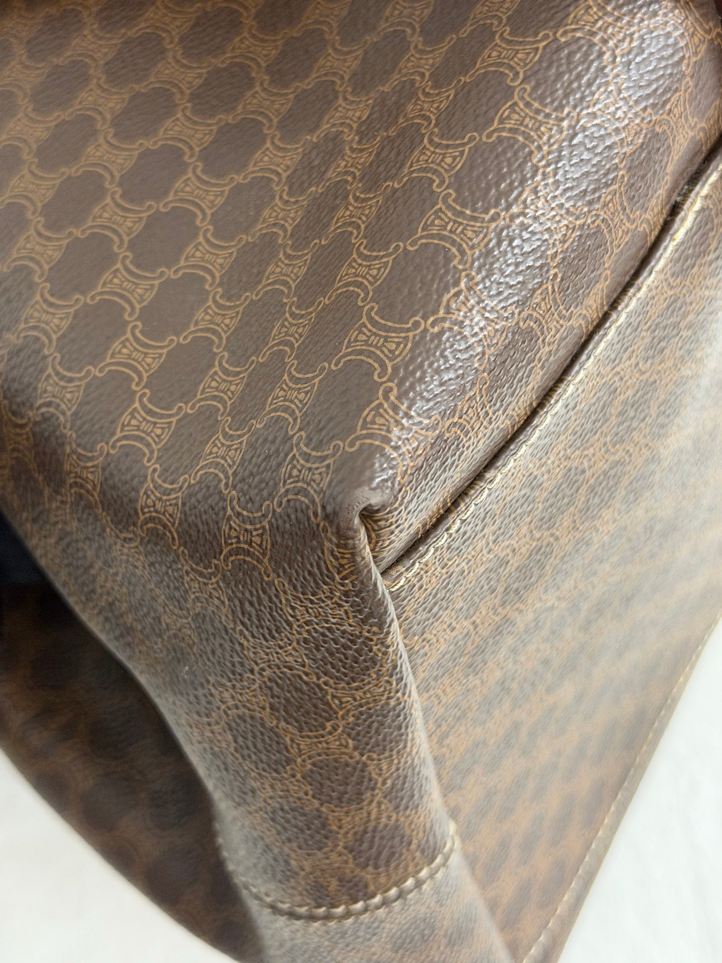 CELINE Macadam Drawstring Shoulder Bag