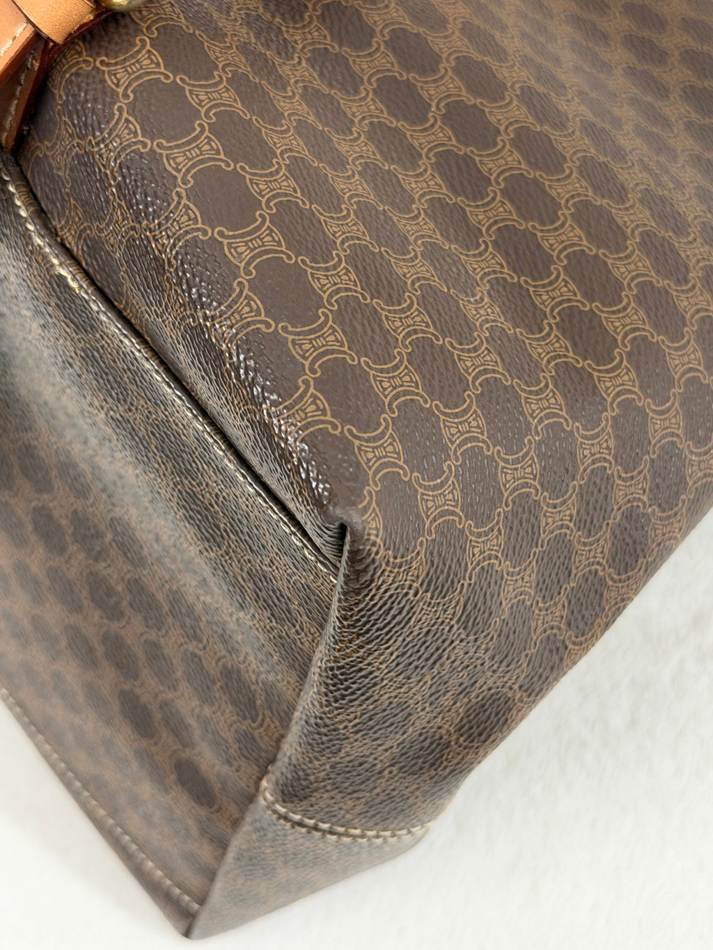 CELINE Macadam Drawstring Shoulder Bag