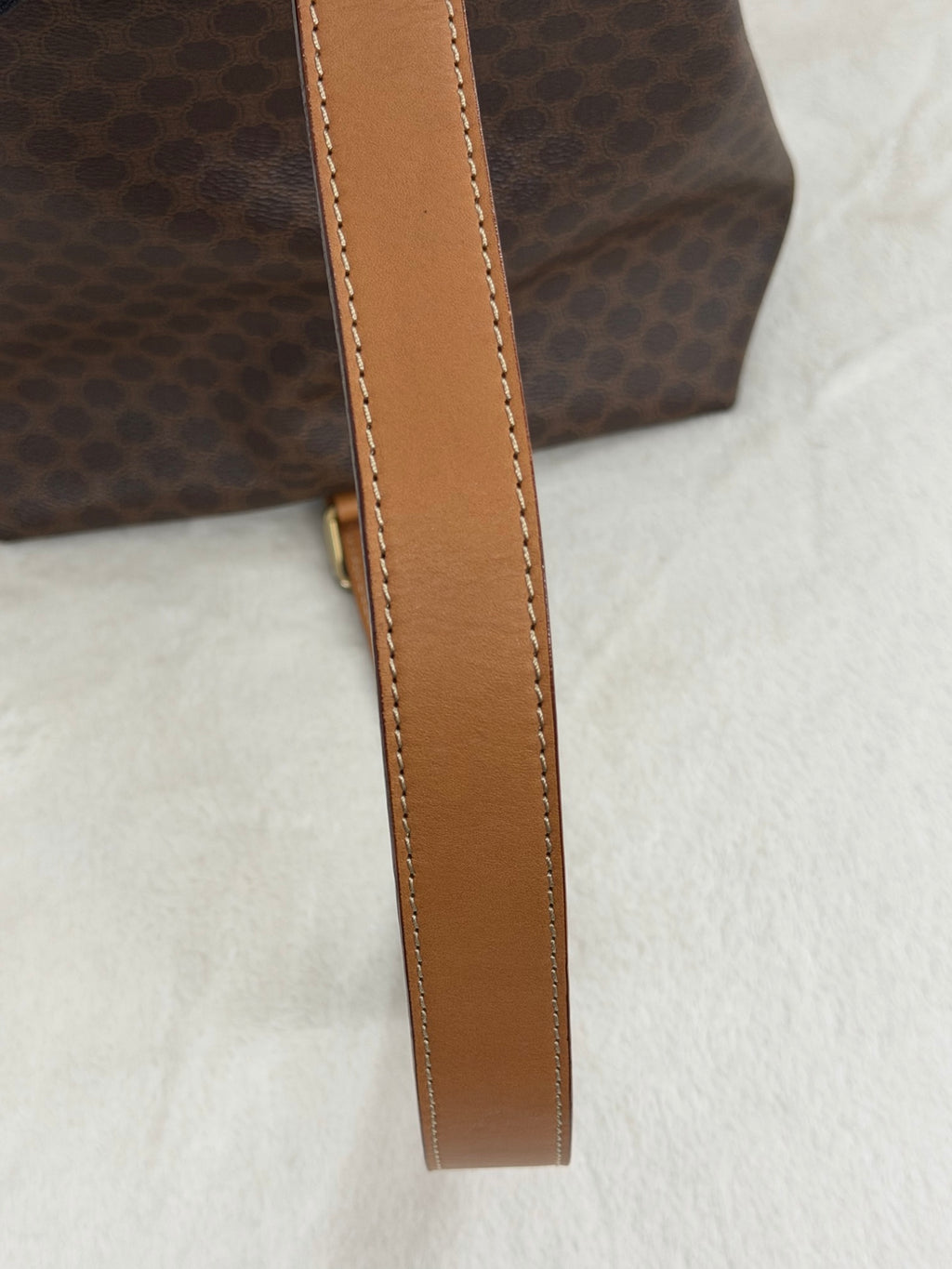 CELINE Macadam Drawstring Shoulder Bag