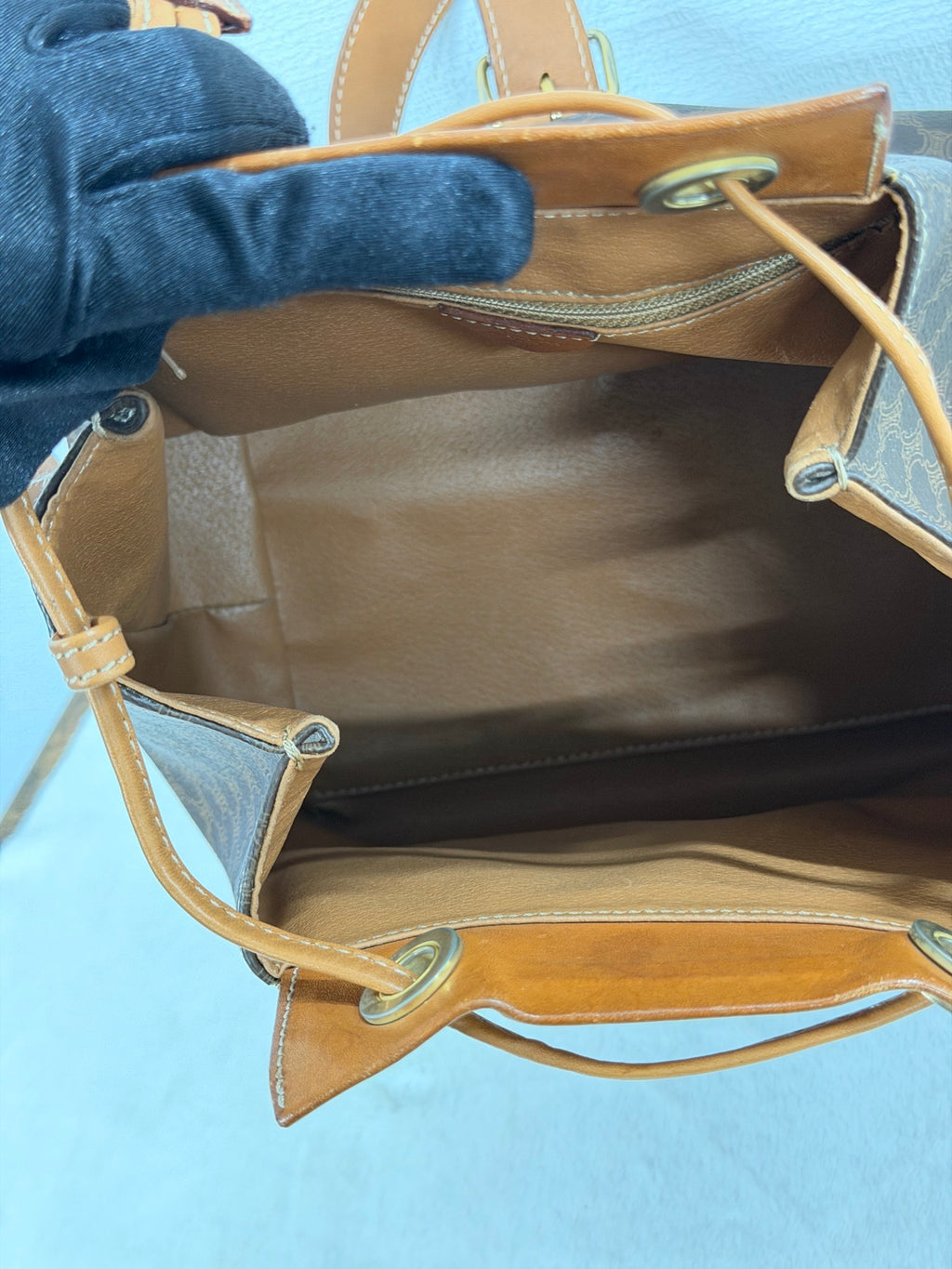 CELINE Macadam Drawstring Shoulder Bag
