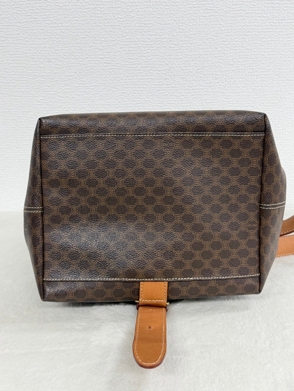 CELINE Macadam Drawstring Shoulder Bag