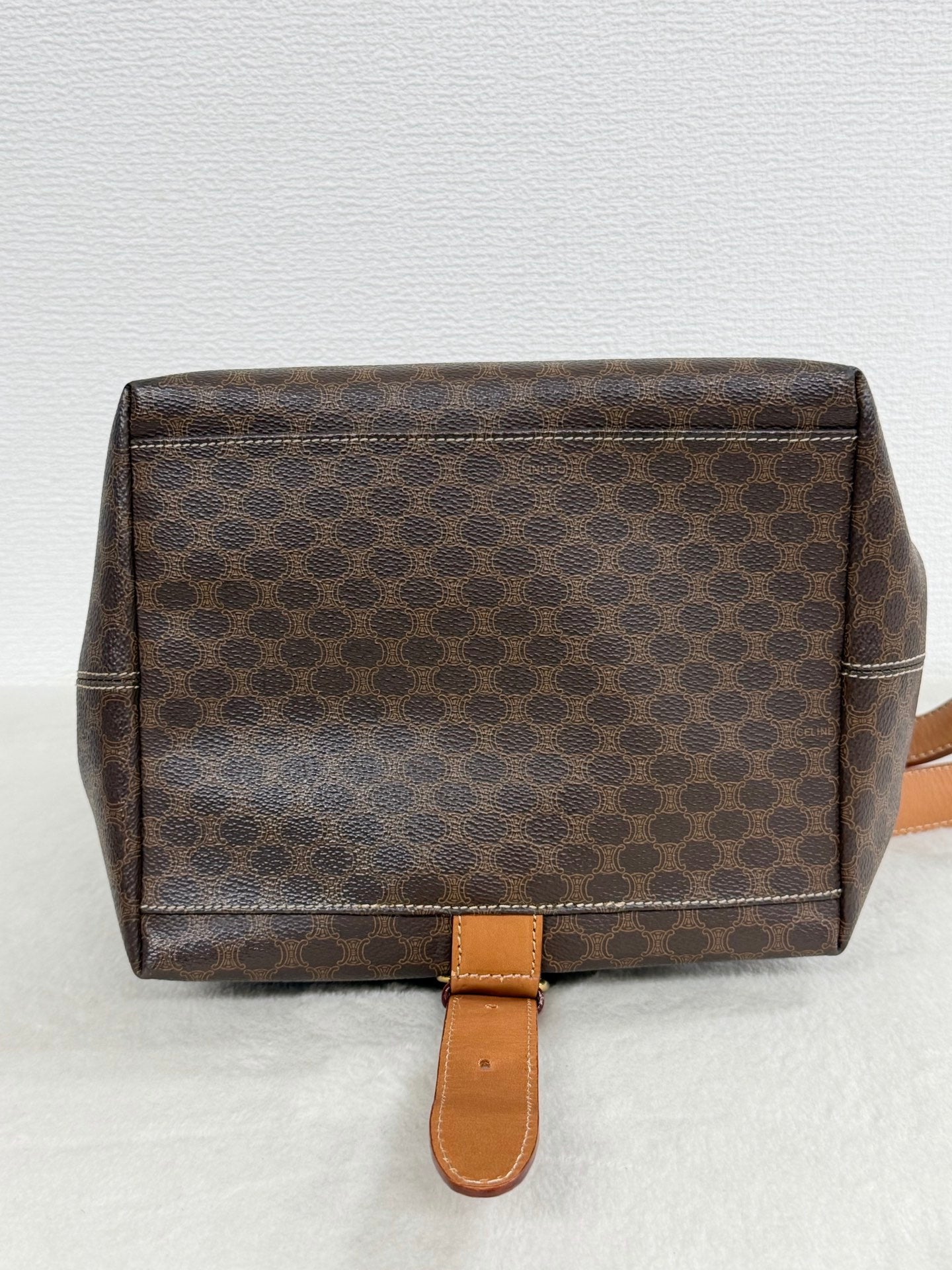 CELINE Macadam Drawstring Shoulder Bag