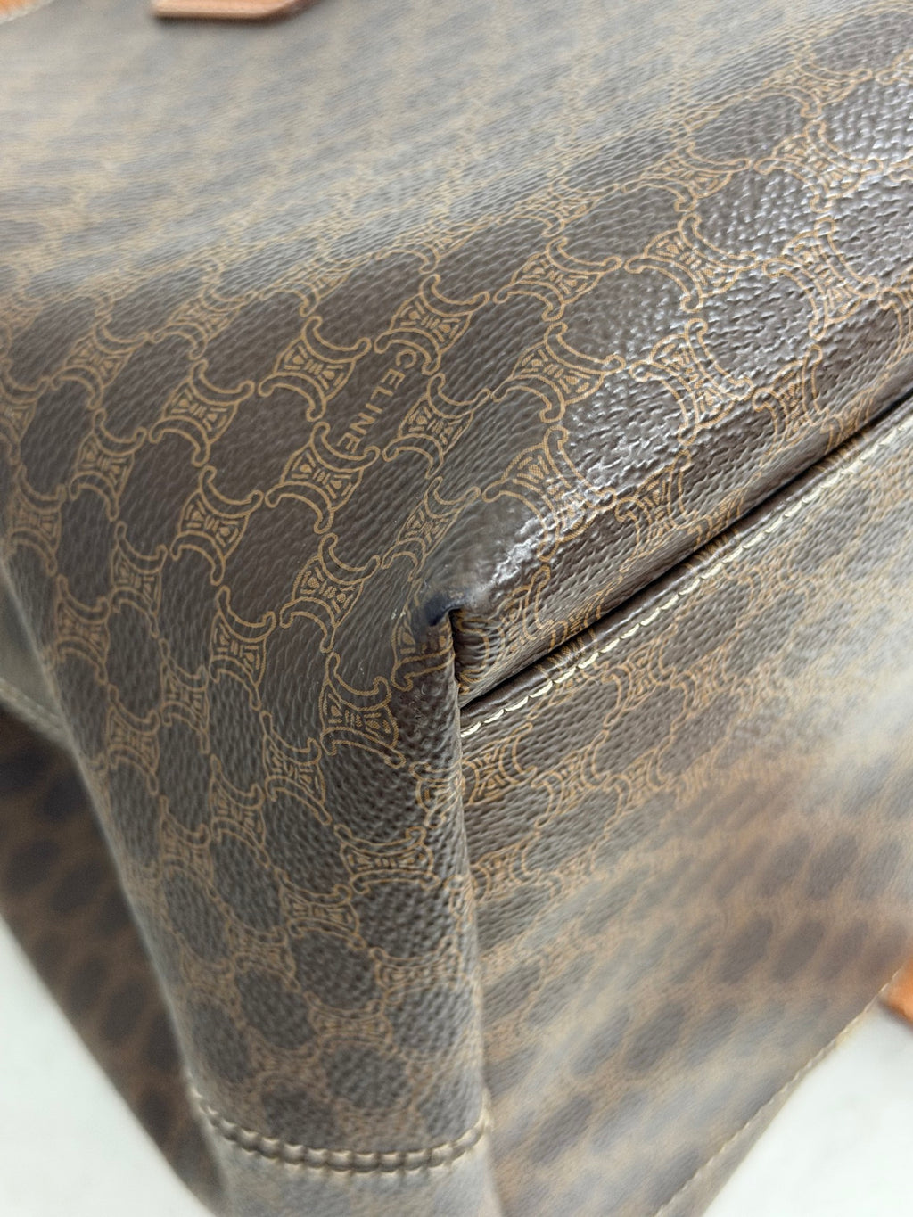 CELINE Macadam Drawstring Shoulder Bag