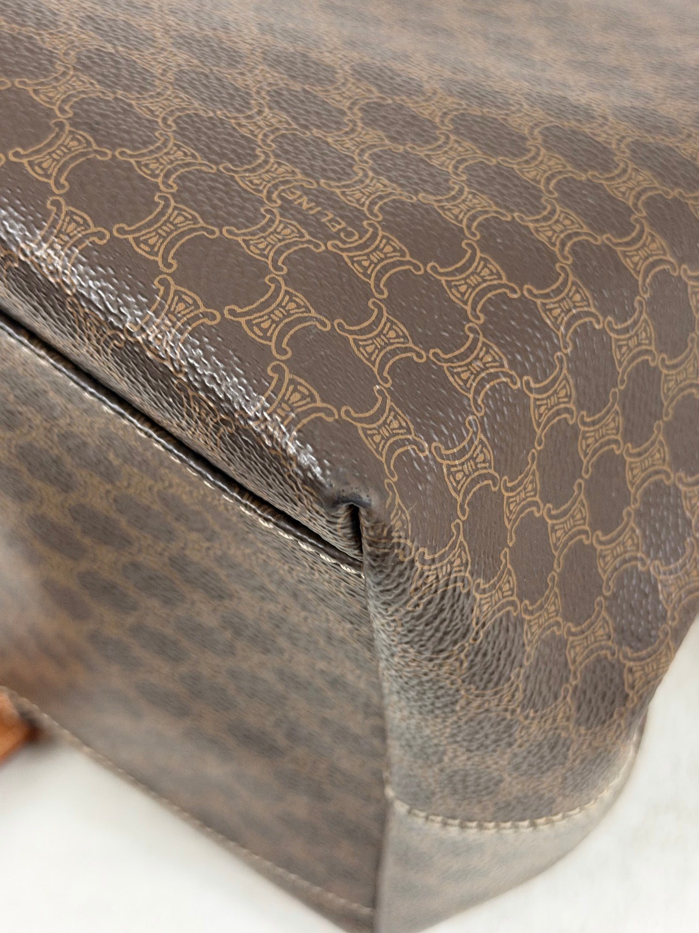 CELINE Macadam Drawstring Shoulder Bag