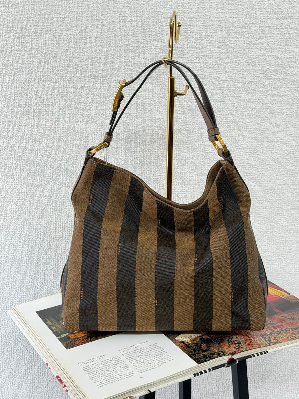 Fendi Walnut Wood Hobo Bag