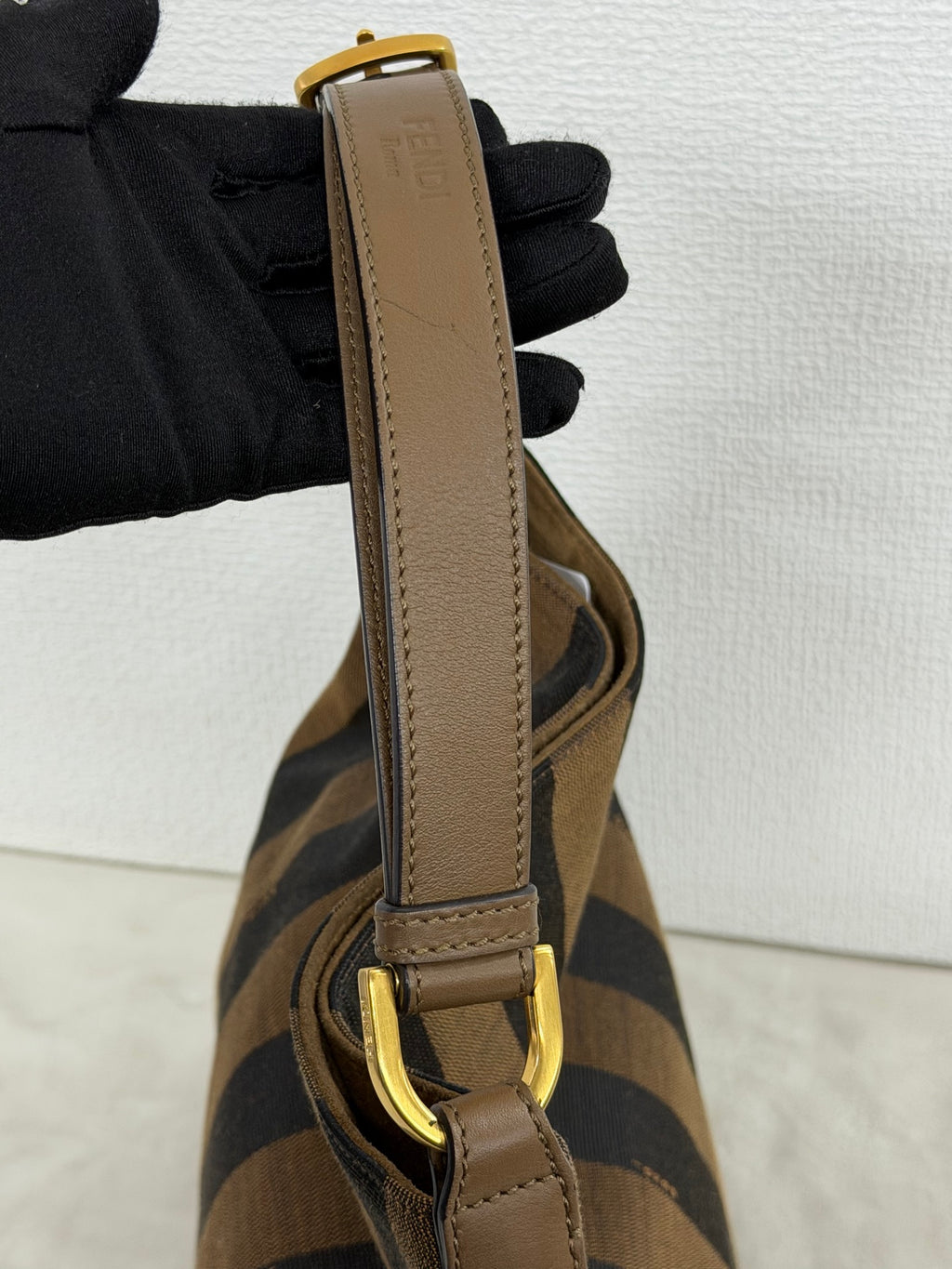 Fendi Walnut Wood Hobo Bag