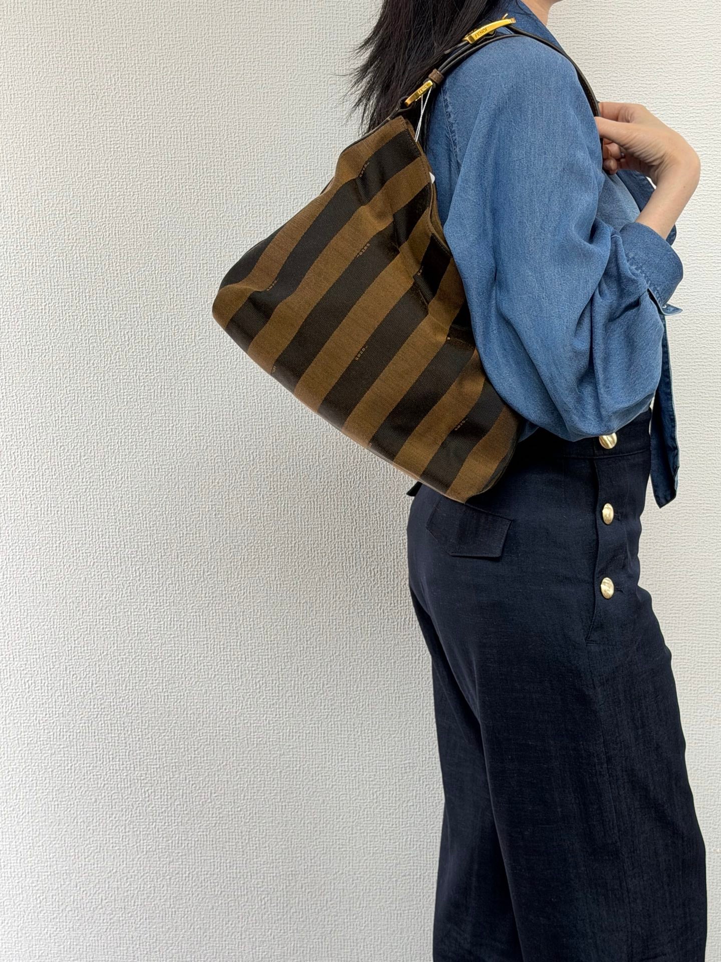 Fendi Walnut Wood Hobo Bag