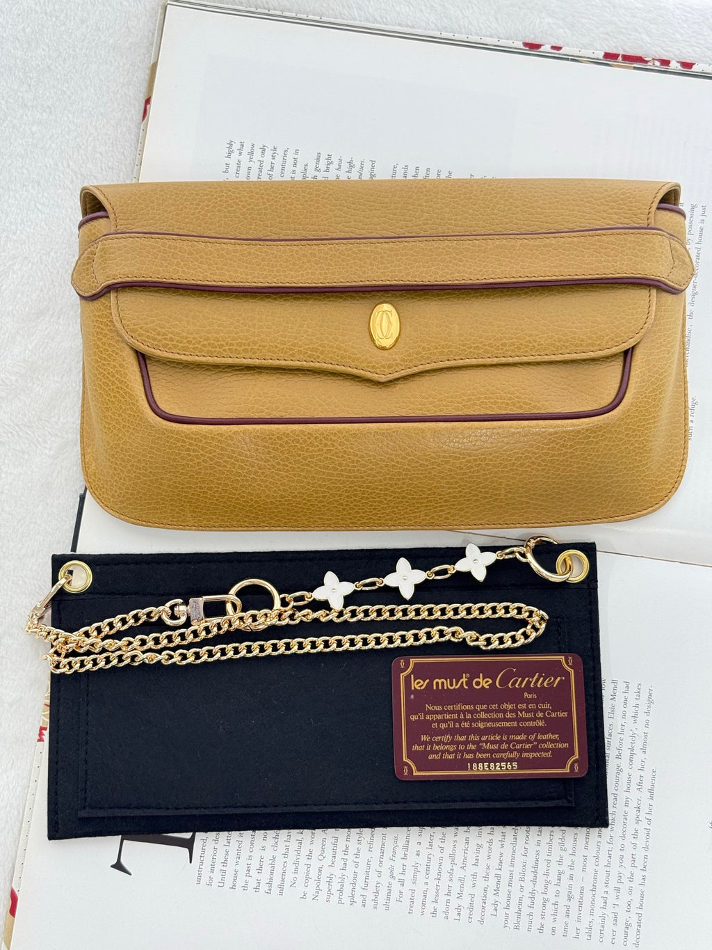Cartier leather clutch bag
