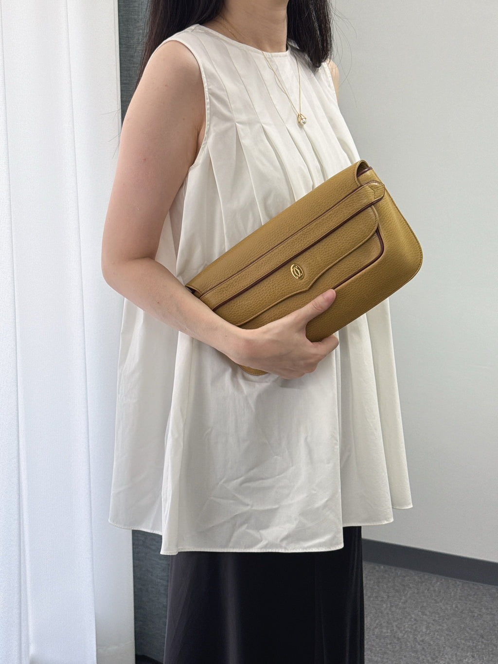 Cartier leather clutch bag