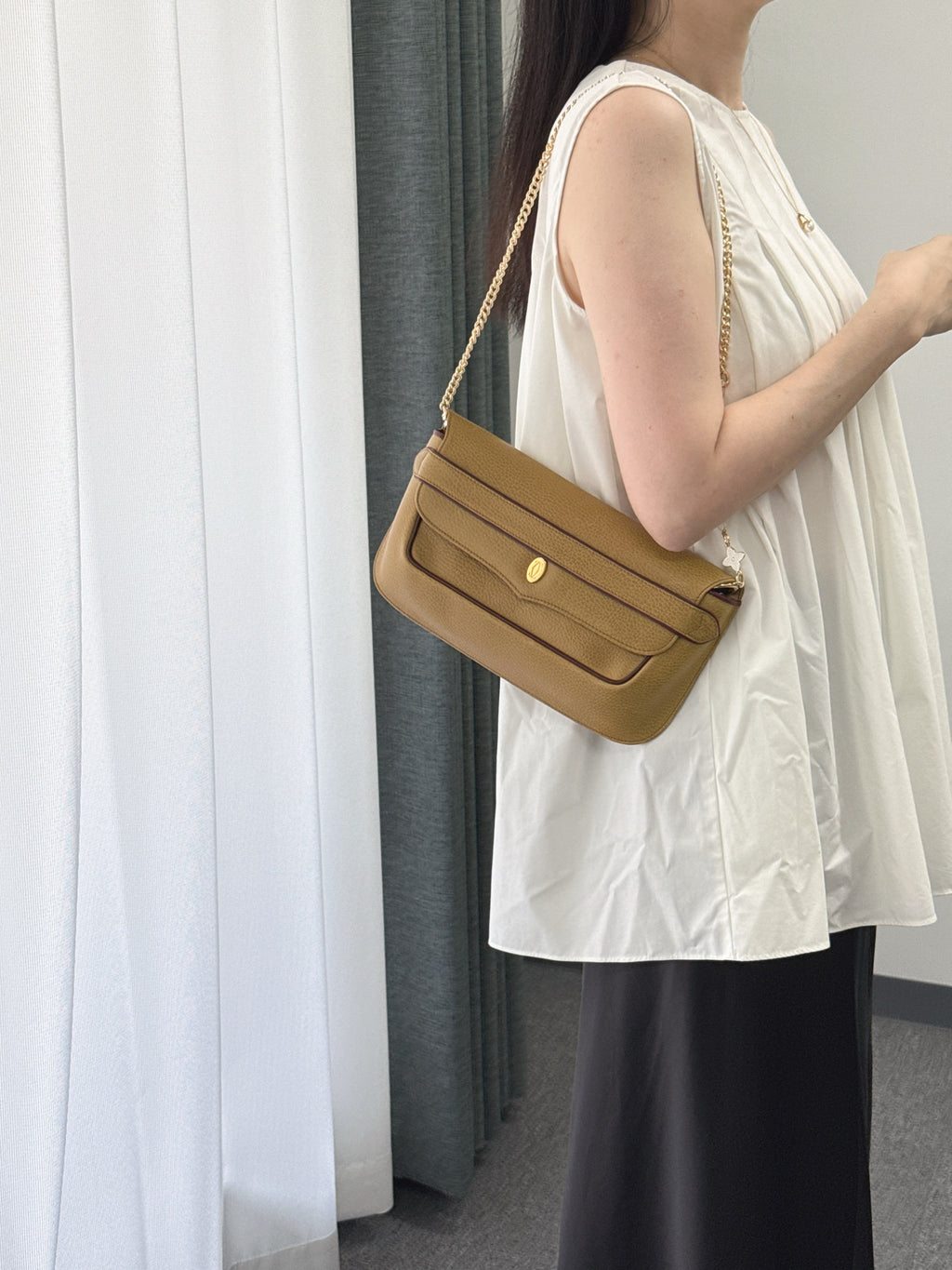 Cartier leather clutch bag
