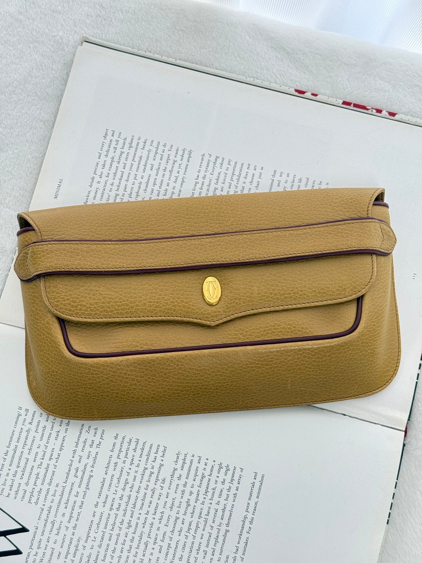 Cartier leather clutch bag