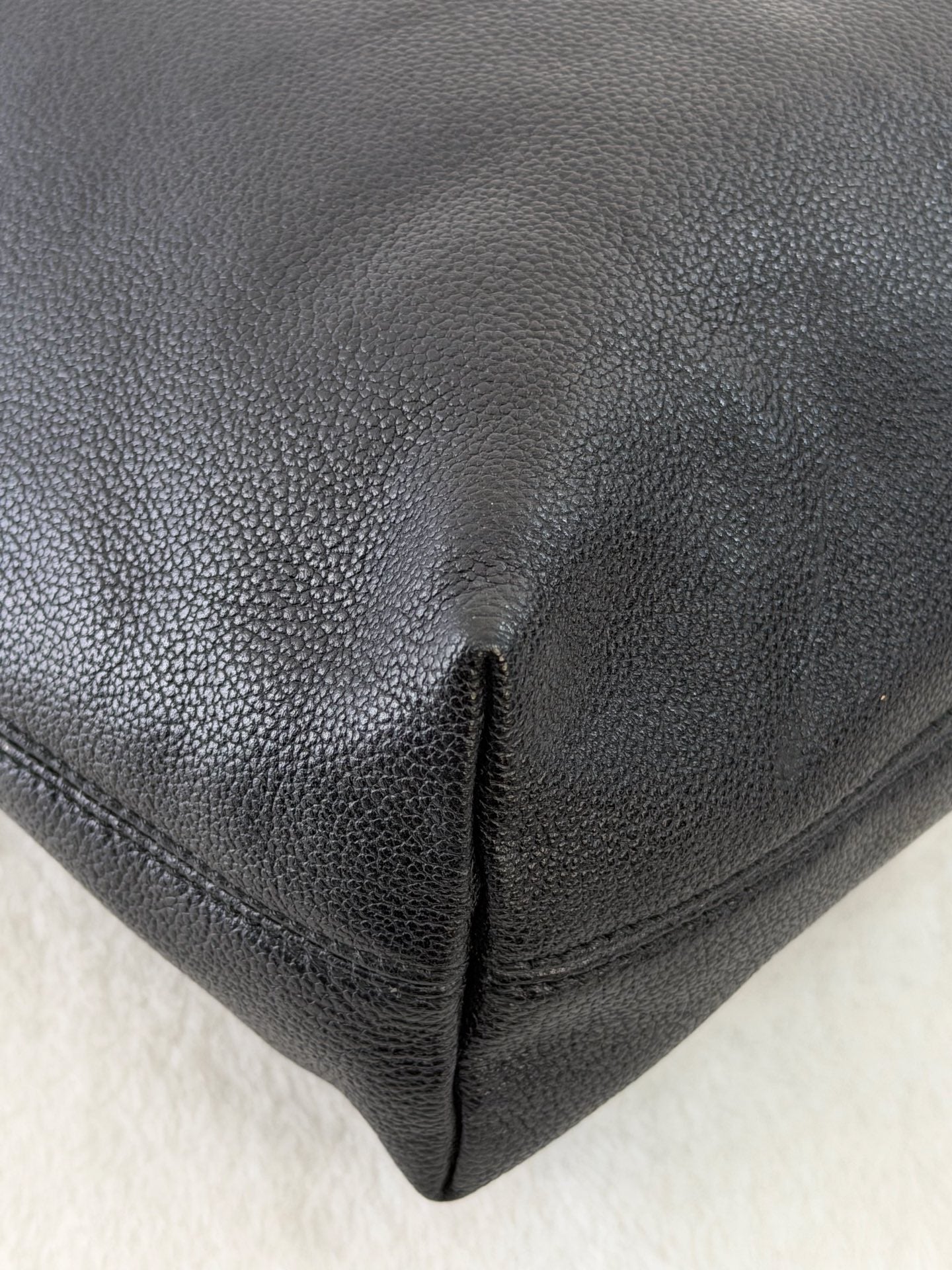 Chanel Black Caviar Tortoise Chain Fold Over Shoulder Bag