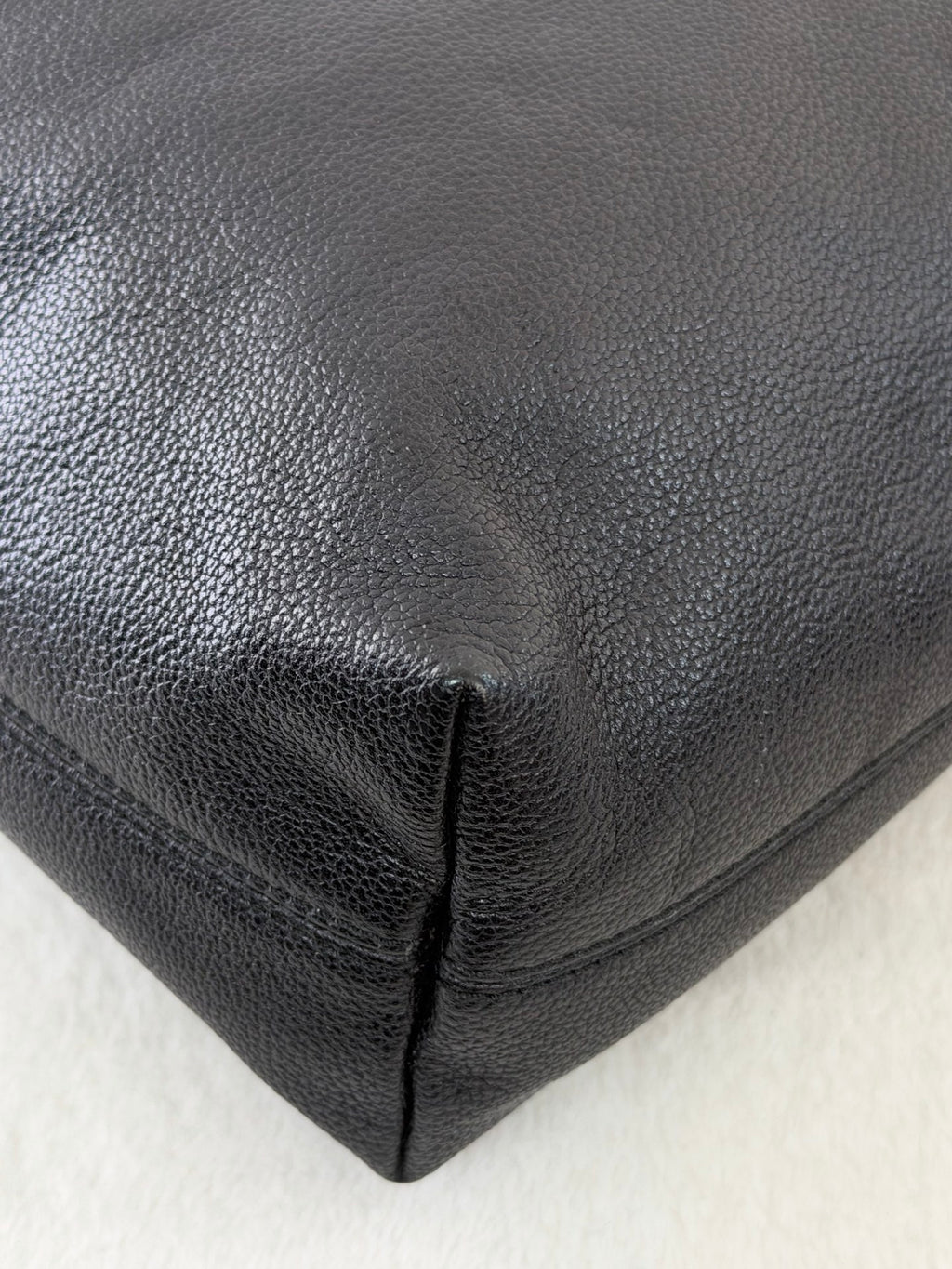 Chanel Black Caviar Tortoise Chain Fold Over Shoulder Bag