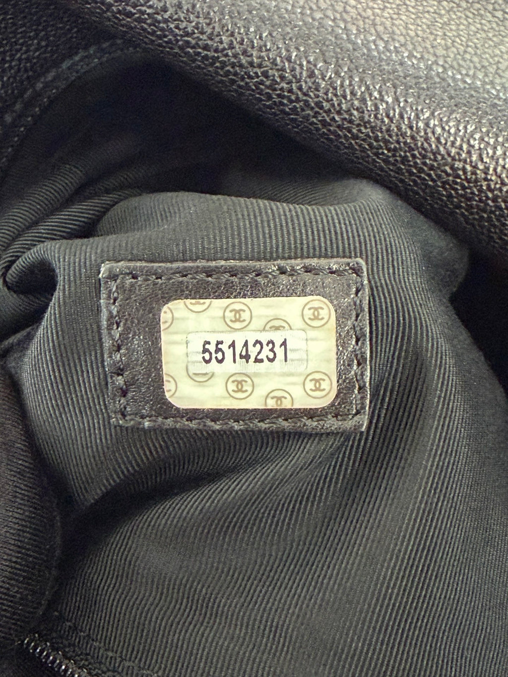 Chanel Black Caviar Tortoise Chain Fold Over Shoulder Bag